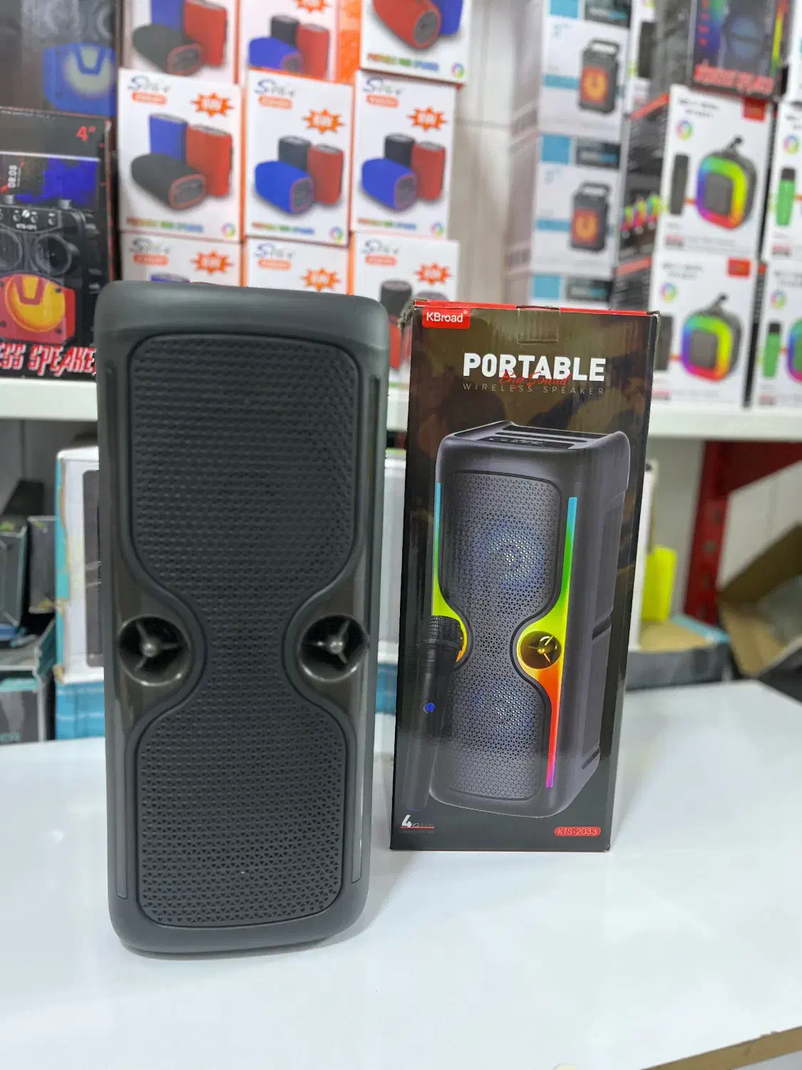 اسپیکر بلوتوثی شارژی میکروفون دار با رقص نور|سیستم صوتی خانگی|زنجان, |دیوار