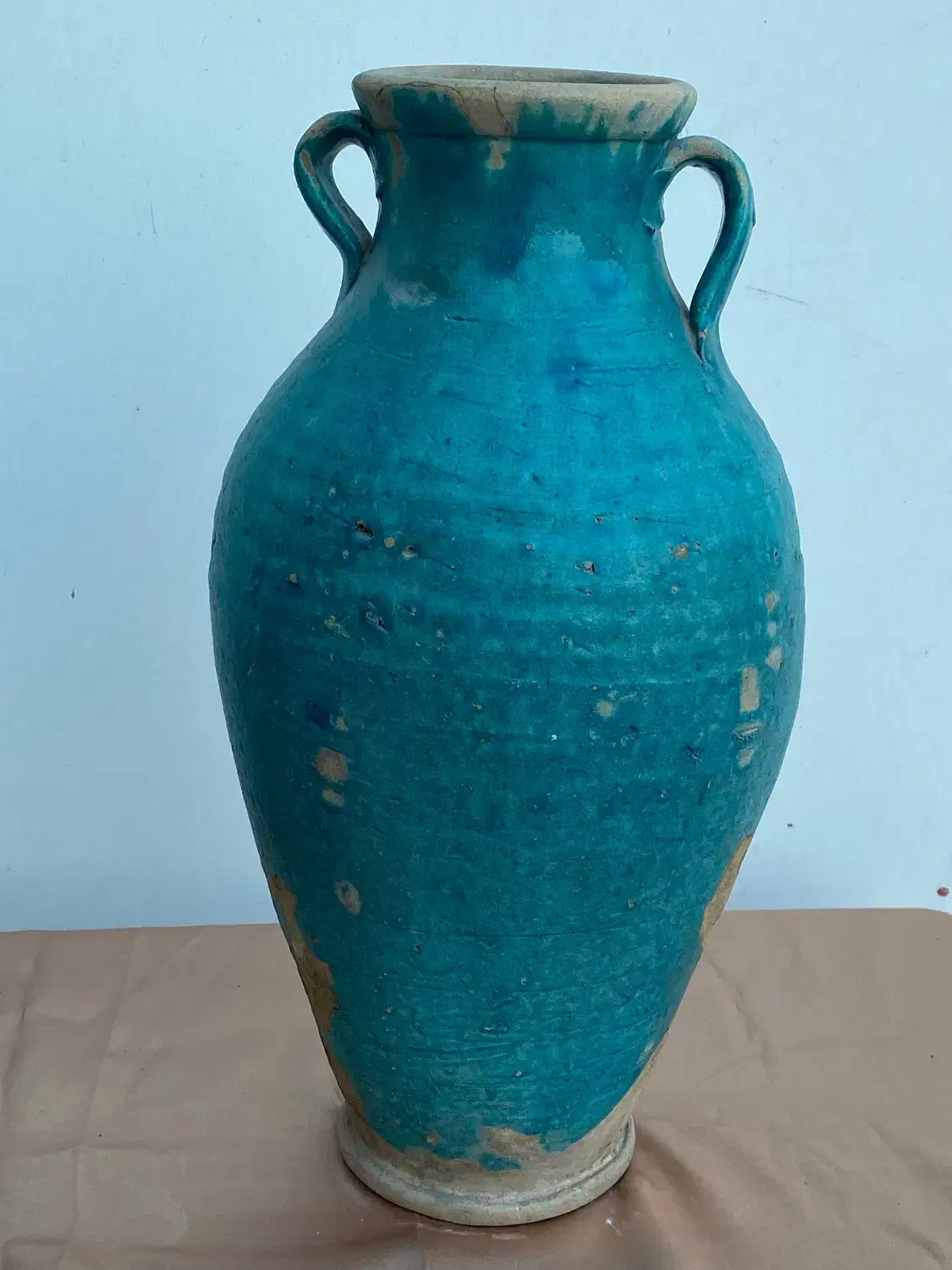 کوزه لعابی قدیمی عتیقه|کلکسیون اشیاء عتیقه|کرمان, |دیوار