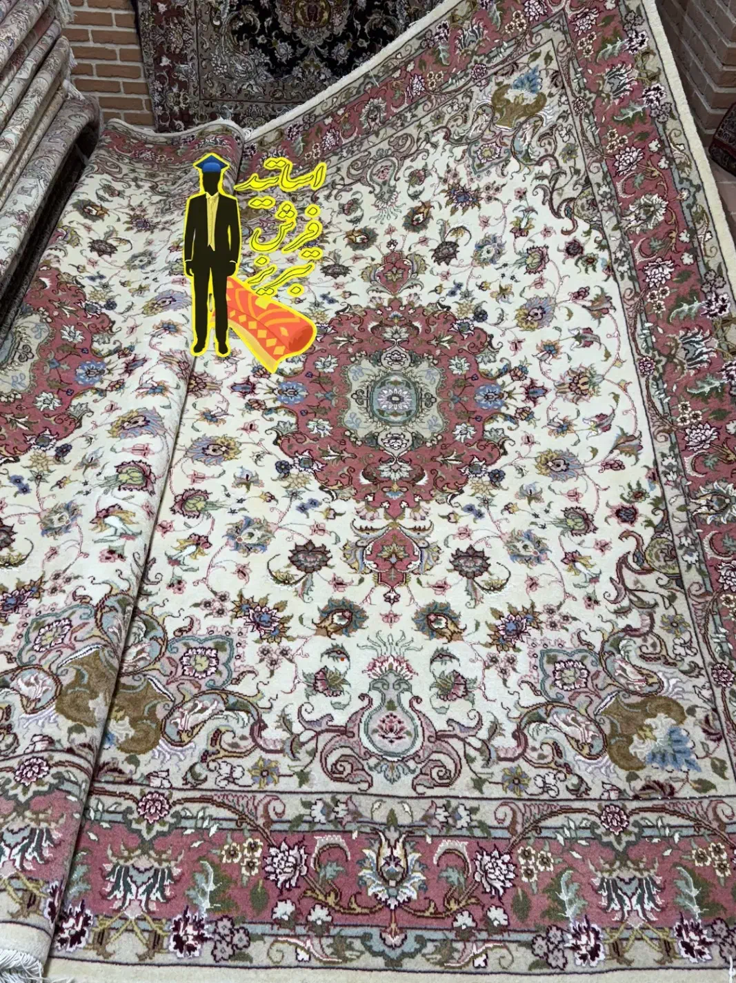 فرش جفت۶متر کریمیقلم درحدنو (اقساطبدون بهره)|فرش|تبریز, |دیوار