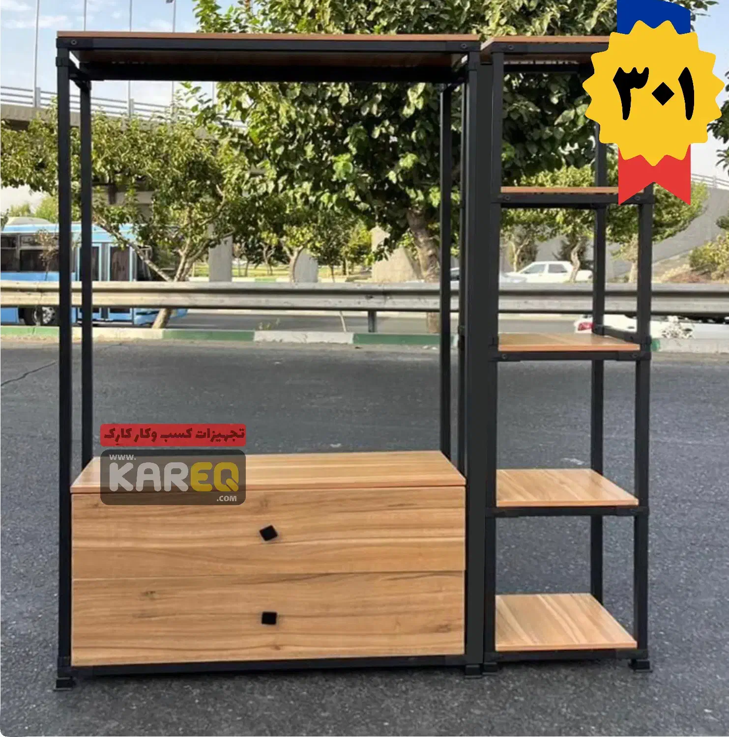 قفسه رگال لباس MDF/ملامین/فلز کد 301|بندرخت و رختآویز|اصفهان, شاهد|دیوار