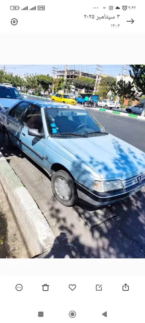 پژو آردی روا دوگانه 86 آبی نقره ای چراغ لکولر روشن|خودرو سواری و وانت|کرج, شهرک بنفشه|دیوار