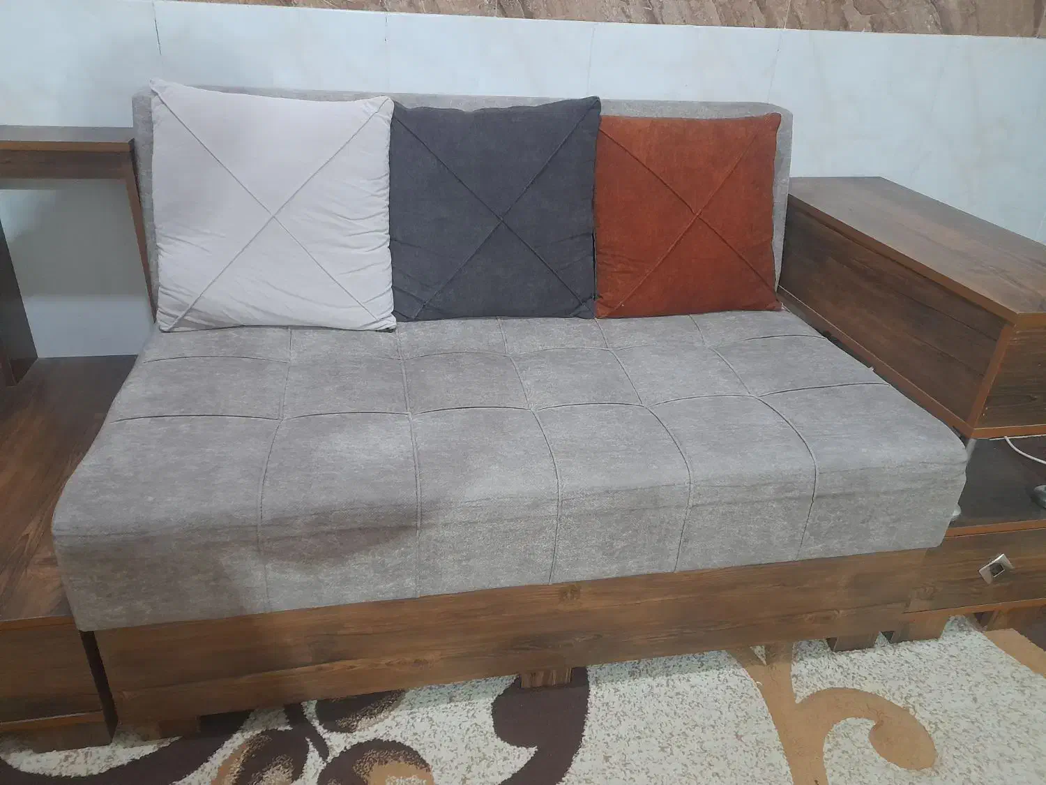 مبل ال هفت نفره|مبلمان خانگی و میز عسلی|اهرم, |دیوار