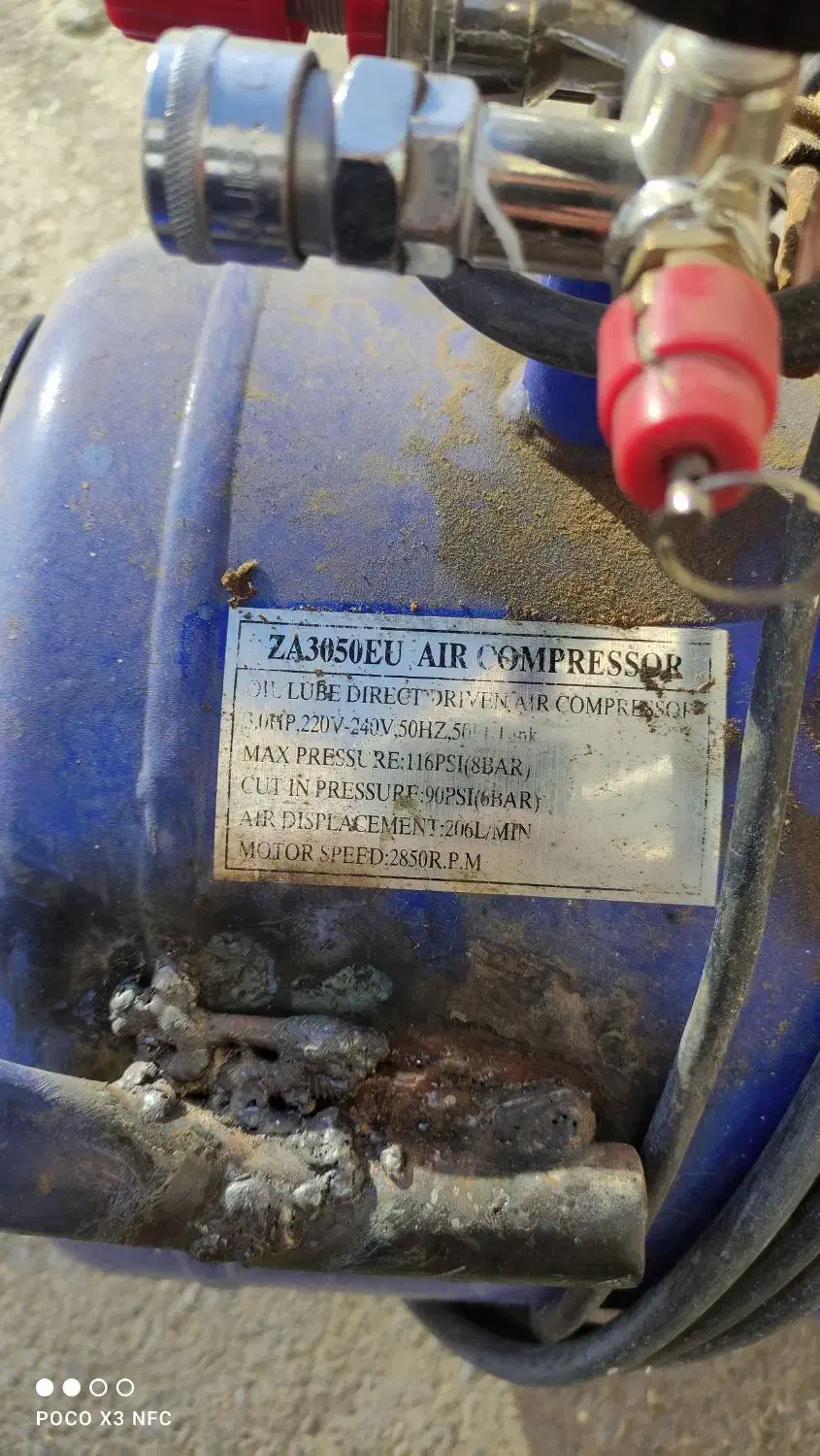 پمپ باد 50 لیتری روغنی|ابزارآلات|ازنا, |دیوار