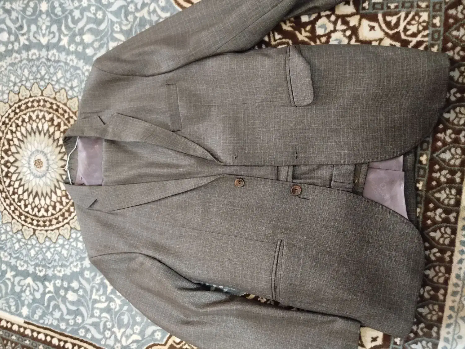 کت و شلوار ۵۰ خاکستری متالیک نو|لباس|خاش, |دیوار