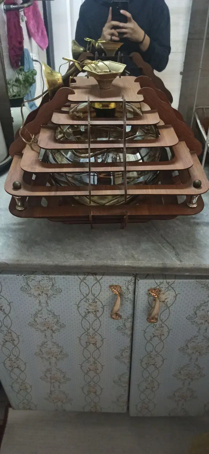 لوستر چوبی|لوستر و چراغ آویز|چهاردانگه (تهران), |دیوار