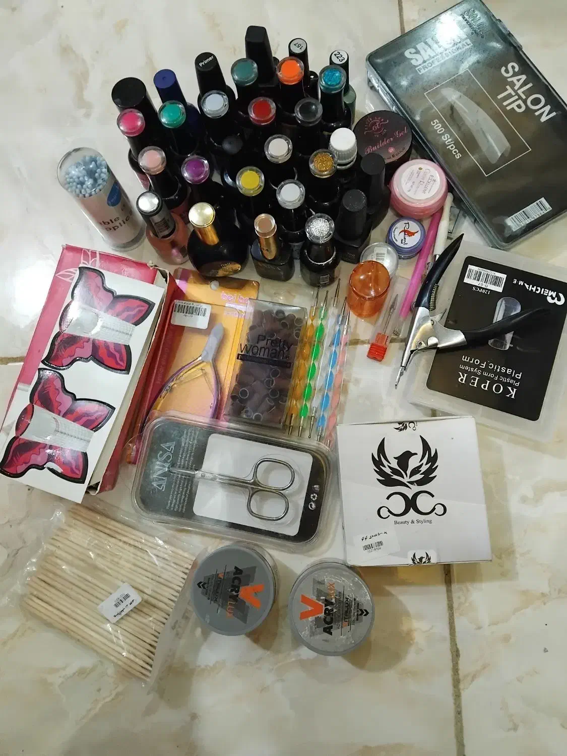 وسایل کاشت ناخن|آرایشی، بهداشتی، درمانی|آستانه اشرفیه, |دیوار