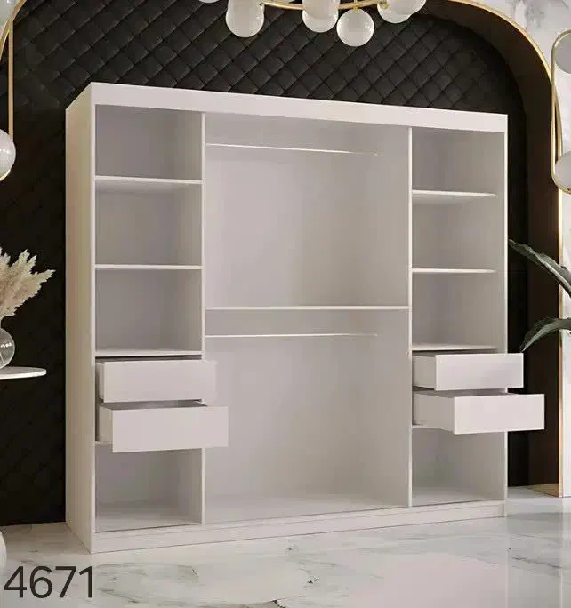 کمد دیواری کشو دار شلف ثابت مدل 4671 ملامین|جاکفشی، کمد، دراور|قزوین, |دیوار