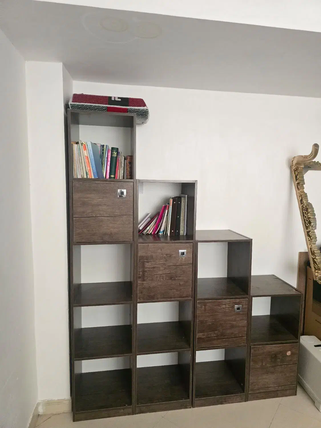 کتابخونه|کتابخانه، شلف، قفسههای دیواری|ایلام, |دیوار