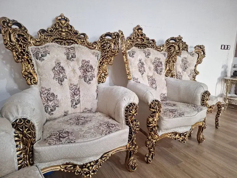 مبل سلطنتی چوب راش نو ۹ نفر|مبلمان خانگی و میز عسلی|پارسآباد, |دیوار