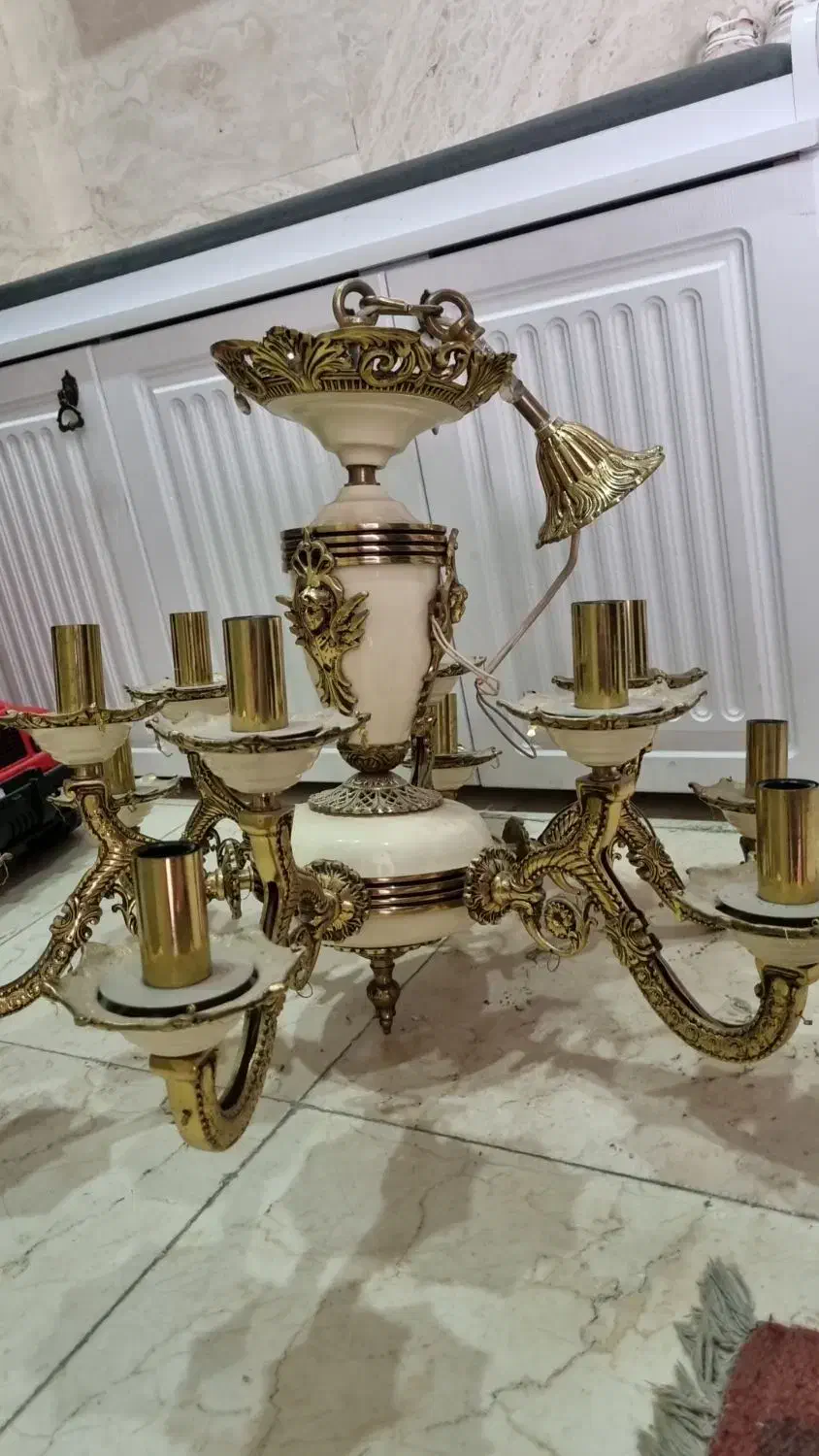 لوستر برنج و سرامیک|لوستر و چراغ آویز|مشهد, رضاشهر|دیوار