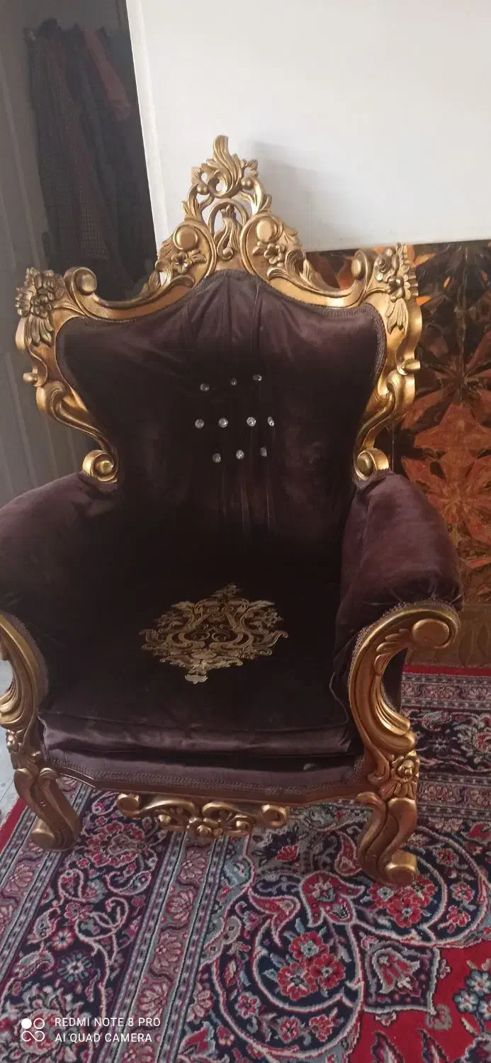 مبل سلطنتی نه نفره|مبلمان خانگی و میز عسلی|ضیاء آباد, |دیوار