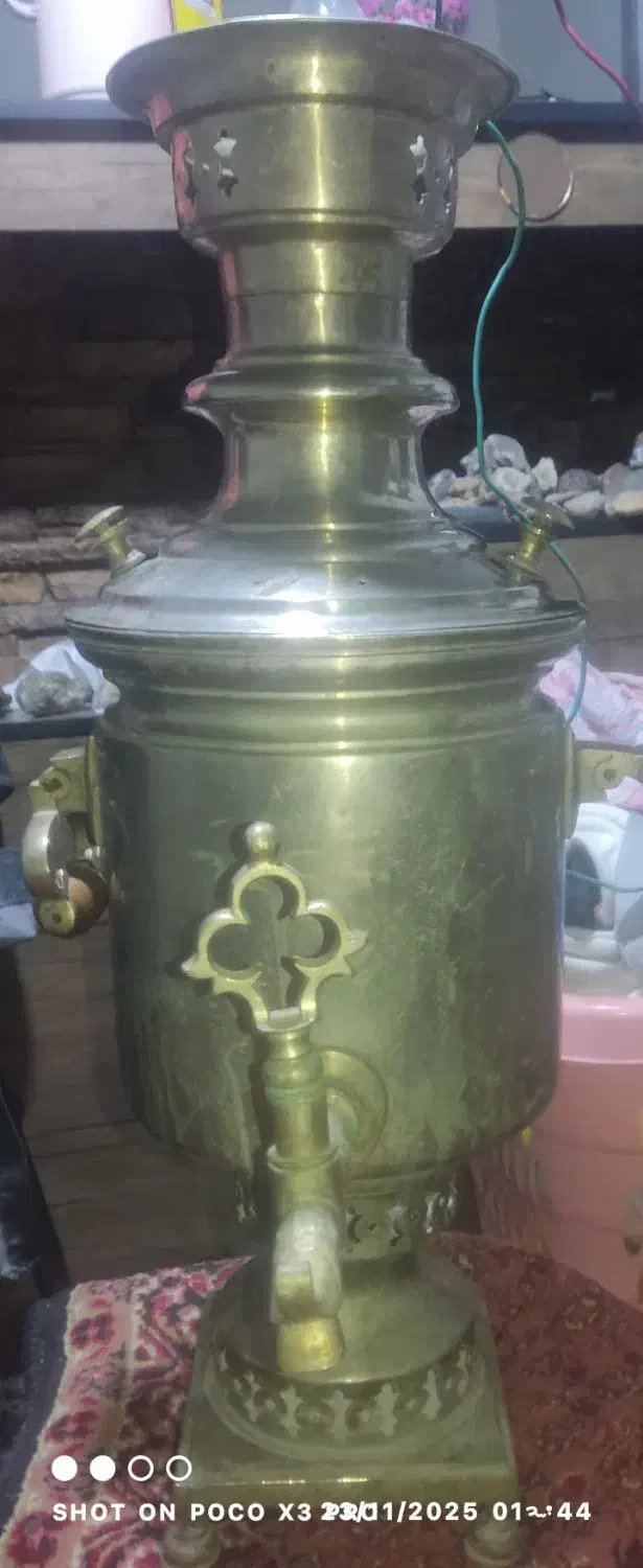 سماورذغالی ورشو قدمت قاجار|کلکسیون اشیاء عتیقه|سیرجان, |دیوار