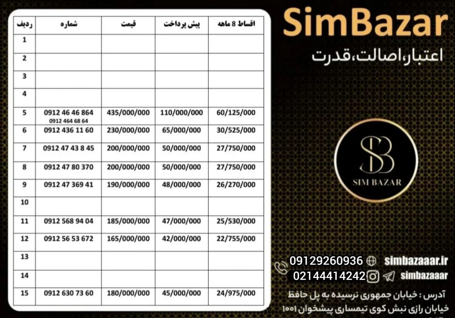0912-048-11-95|سیم‌کارت|رشت, تازه آباد|دیوار