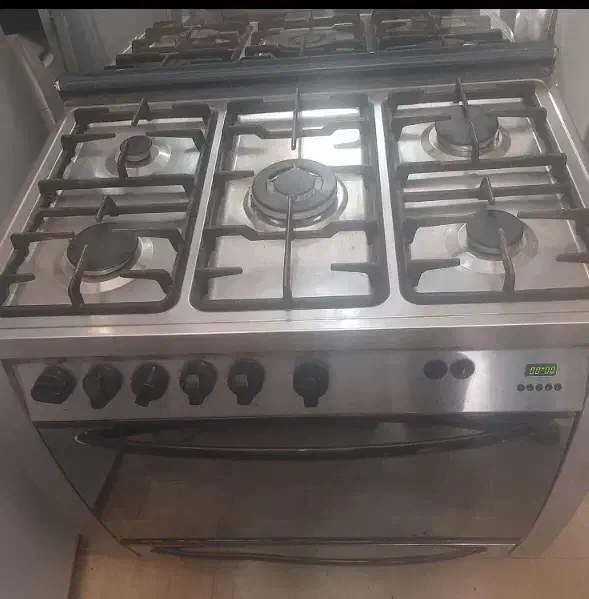 تکنو گاز ۵ شعله فر دار تمام استیل درحدنو|اجاق گاز و لوازم برقی پخت‌وپز|آشخانه, |دیوار