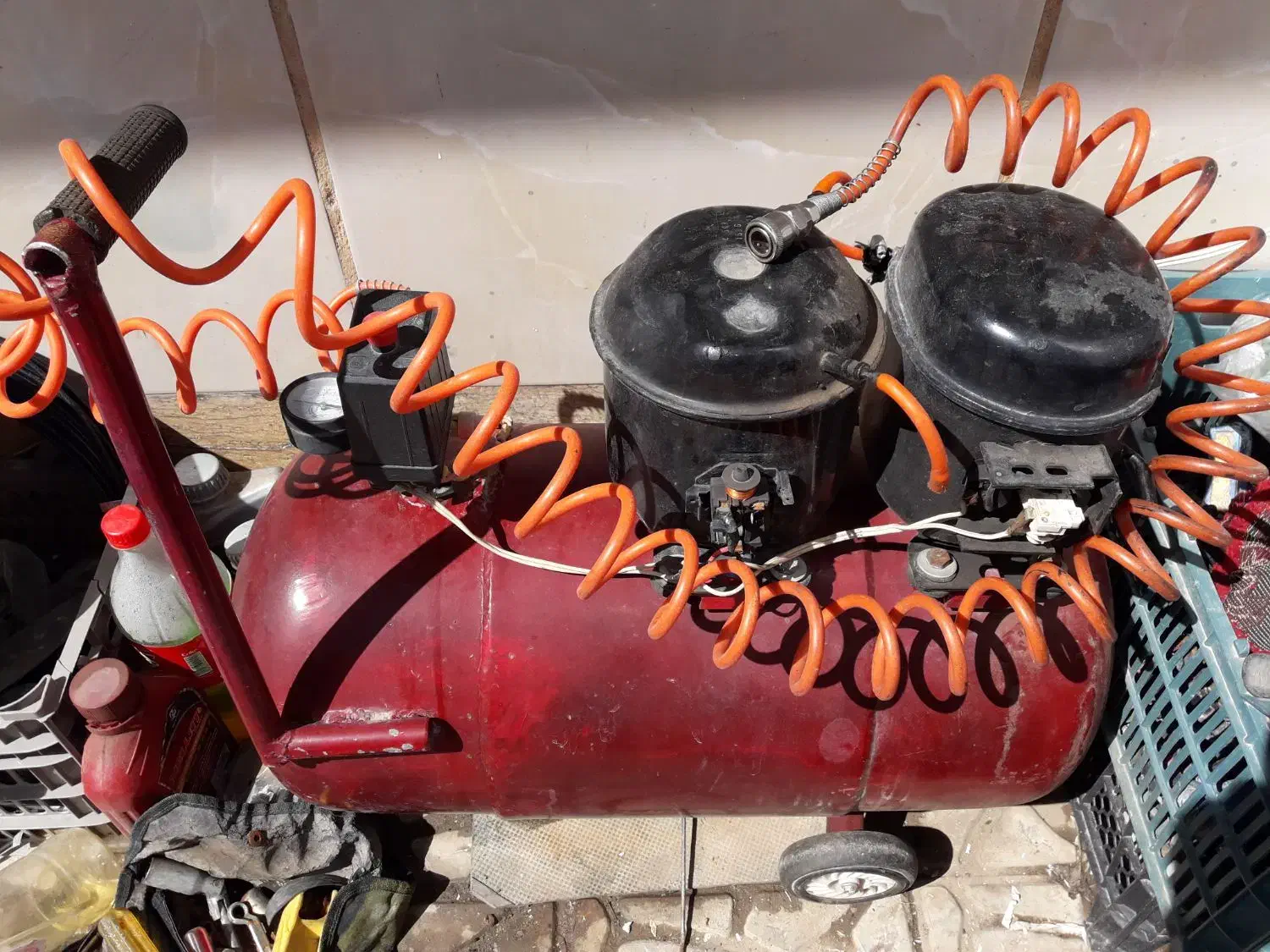 پمپ باد ۵۰ لیتری تمام اتومات|ابزارآلات|قیدار, |دیوار