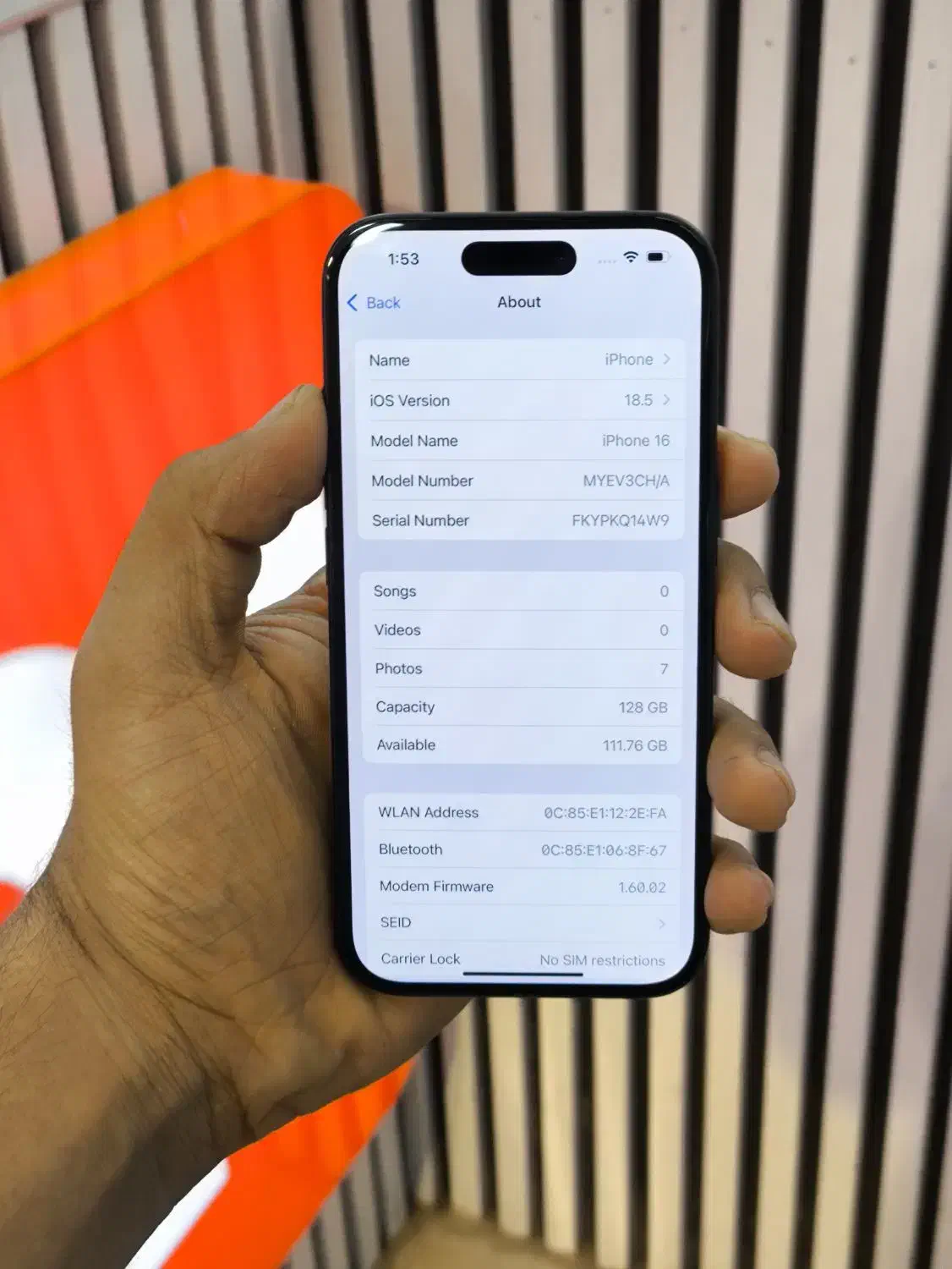 اپل16 128 باتری 100٪ مشکی|موبایل|اصفهان, چرخاب|دیوار