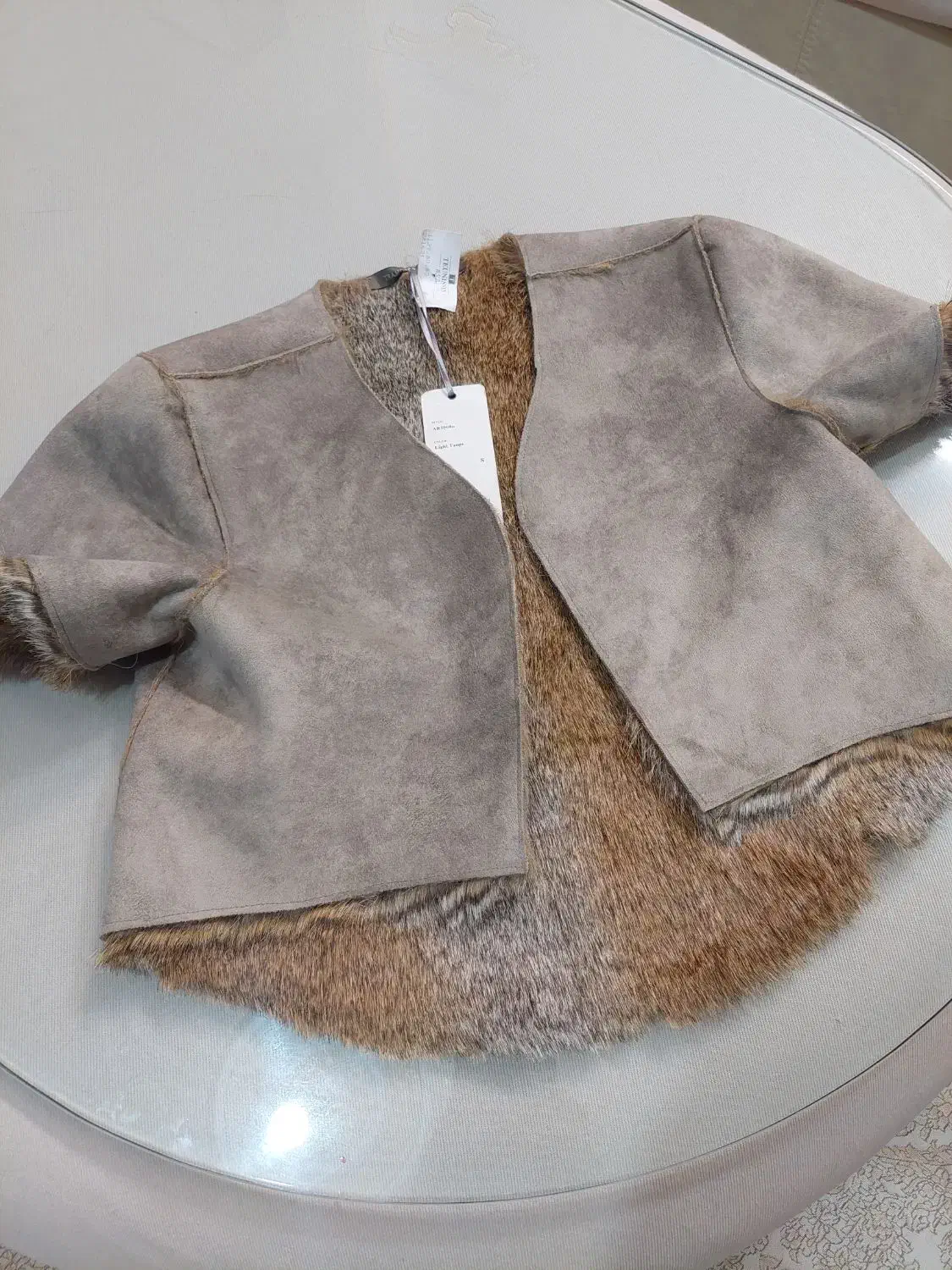 ژاکت کوتاه خزدار خارجی دخترانه سایز s|لباس|پرند, فاز ۲|دیوار