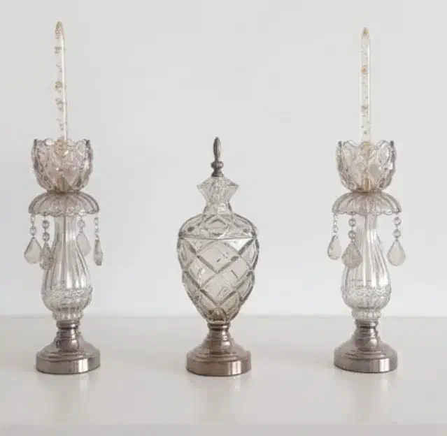 ست شمعدان و شکلات خوری کریستالی|صنایع دستی و سایر لوازم تزئینی|میاندوآب, |دیوار