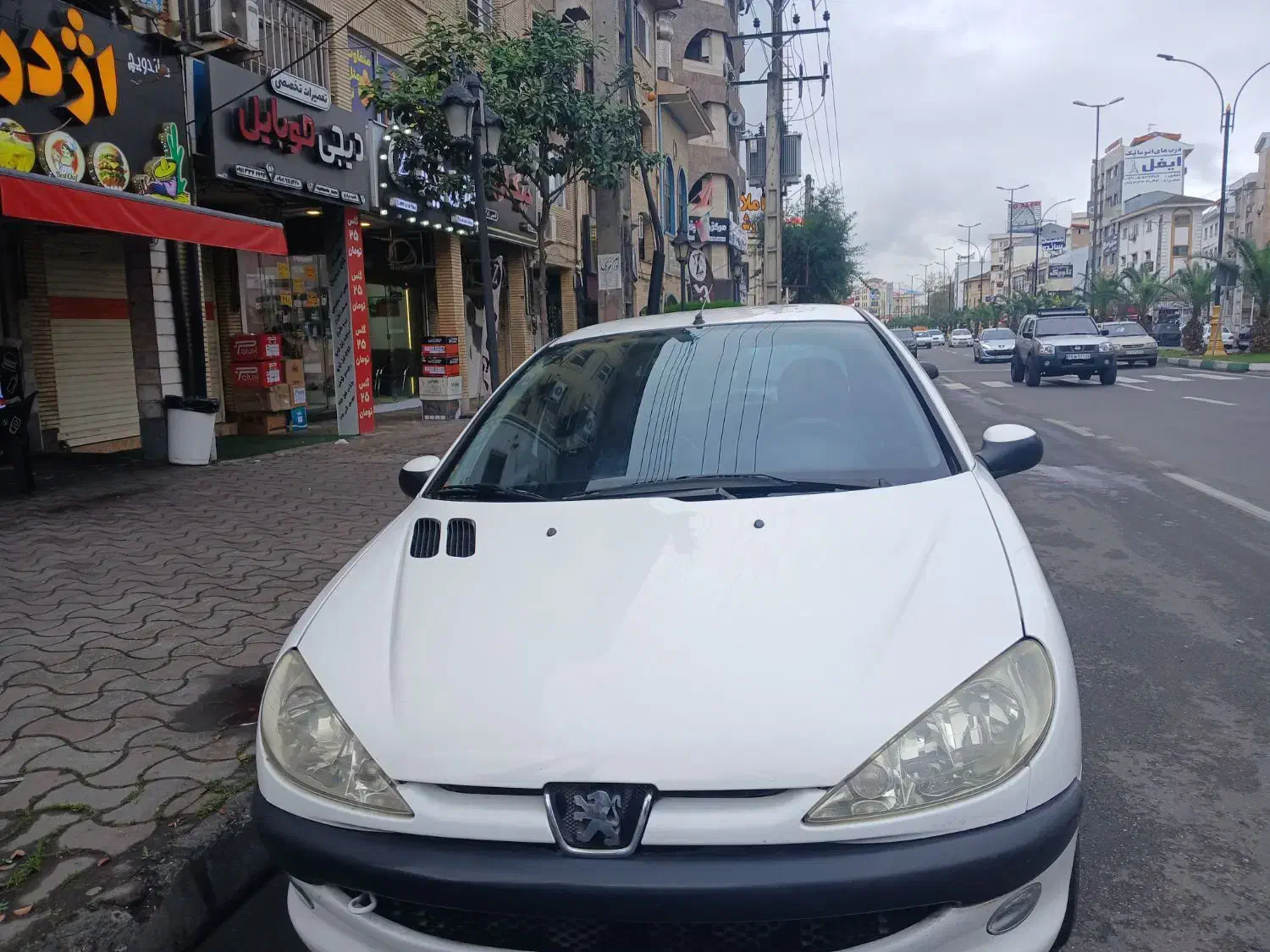 ۲۰۶ سفید مدل ۹۱ بی رنگ و ضربه|خودرو سواری و وانت|رشت, معلم|دیوار