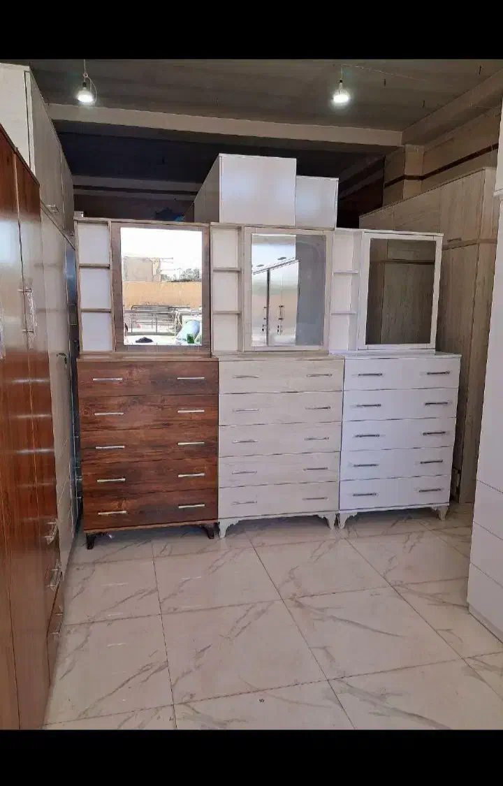 کمد لباس ۲و۳ درب،آینه دراور ۵کشو مبلمان مجید نعمتی|جاکفشی، کمد، دراور|پاکدشت, پاکدشت (مامازند)|دیوار