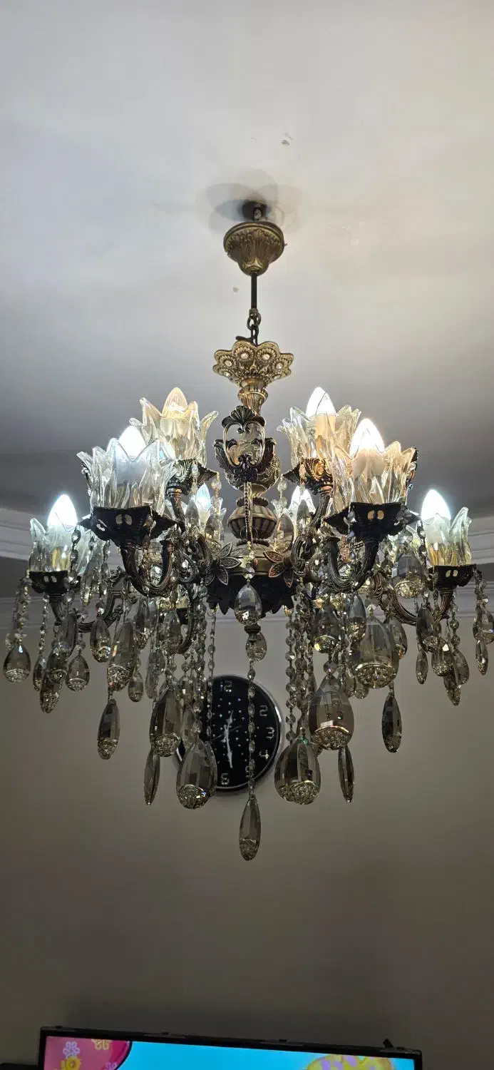 یک جفت لوستر برنز ۶شاخه|لوستر و چراغ آویز|کرج, کیانمهر|دیوار