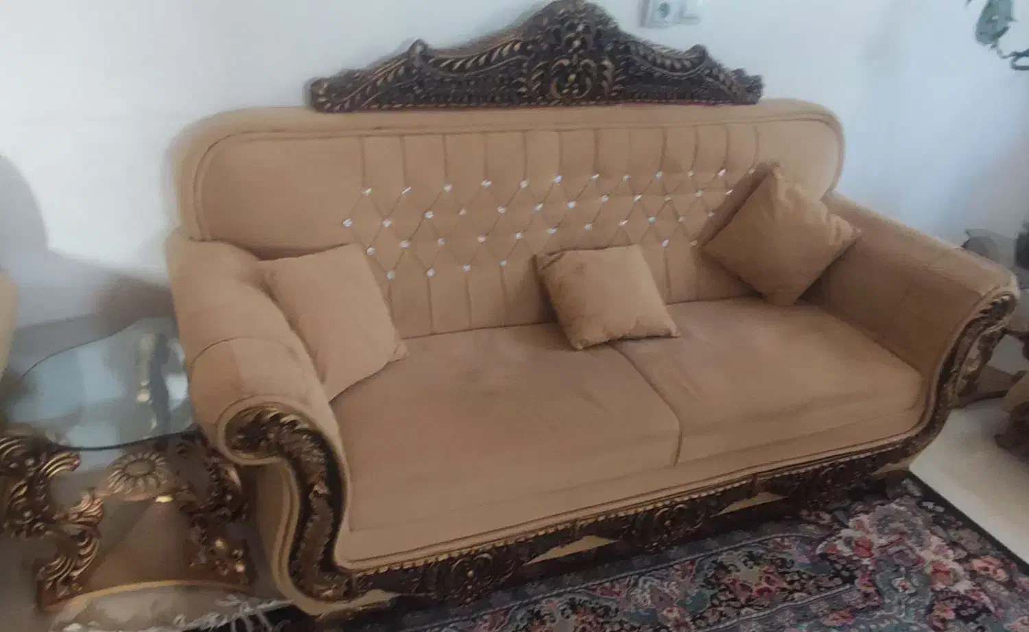 مبل سلطنتی 11نفره فروش فوری|مبلمان خانگی و میز عسلی|جهرم, |دیوار