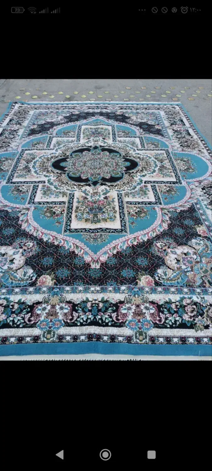 جفت۱۲ متری‌فیروزه ای‌و‌یک تخته ۶ متری‌ فیروزه‌ای|فرش|بجنورد, |دیوار