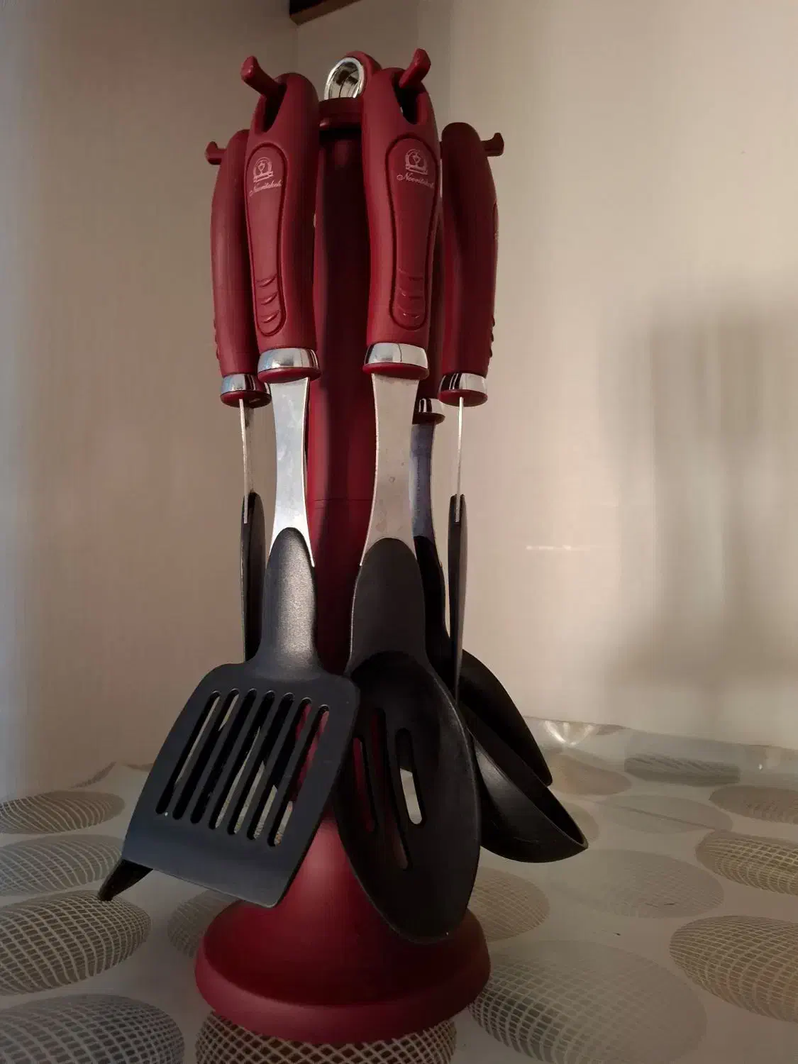 سرویس کفکیرملاقه 6تیکه اصلی جنس سیلکونی دسته استیل|ظروف پخت‌وپز|اسدآباد, |دیوار