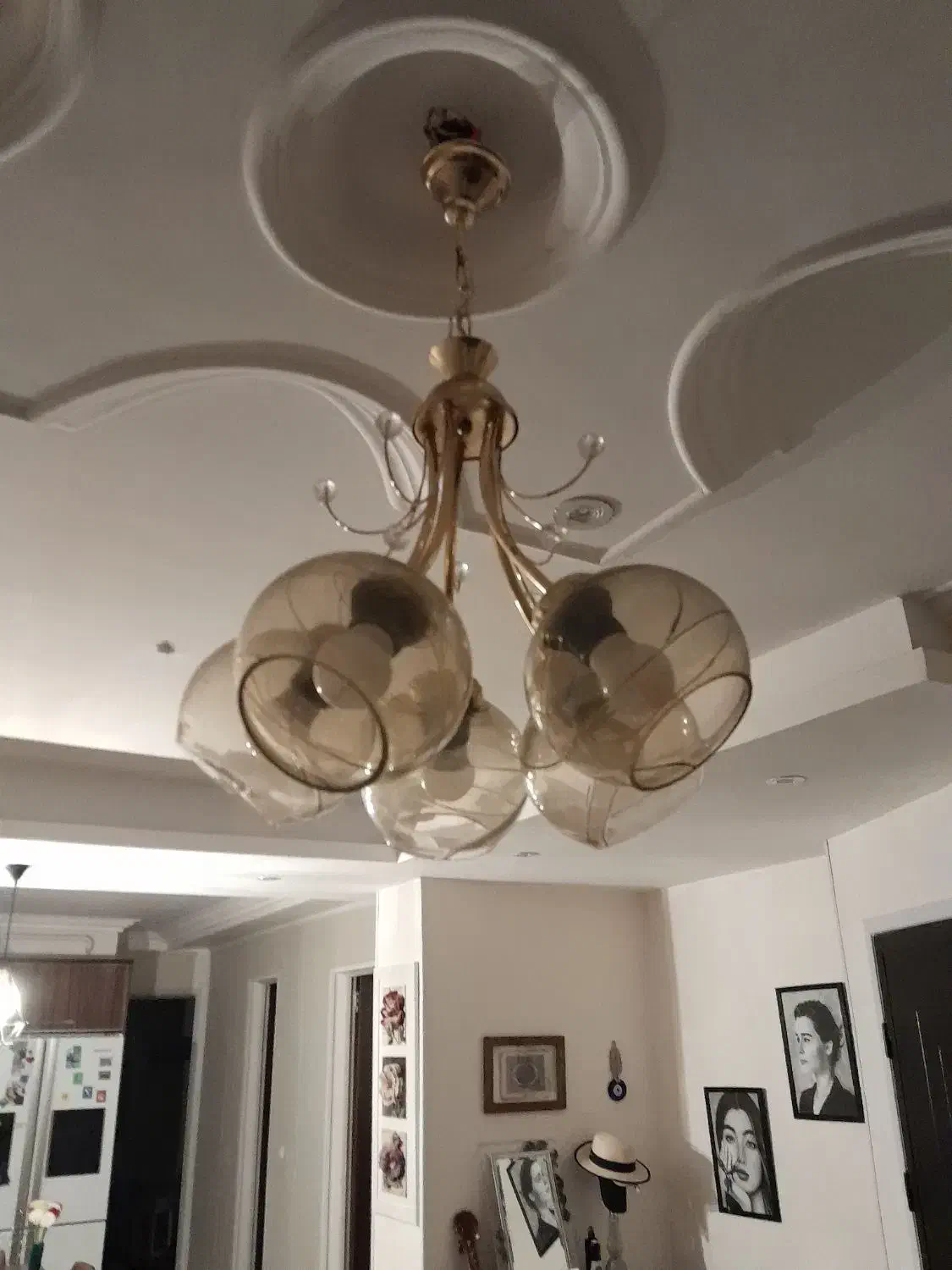 لوستر ۵شاخه|لوستر و چراغ آویز|گرگان, |دیوار