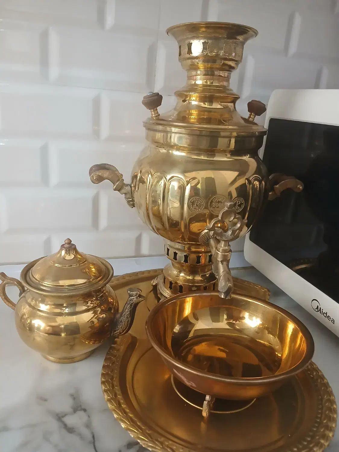 سماور ذغالی دو ونیم لیتری ۲ سرویس|سماور، چایساز، قهوهساز|ری, سیزده آبان|دیوار