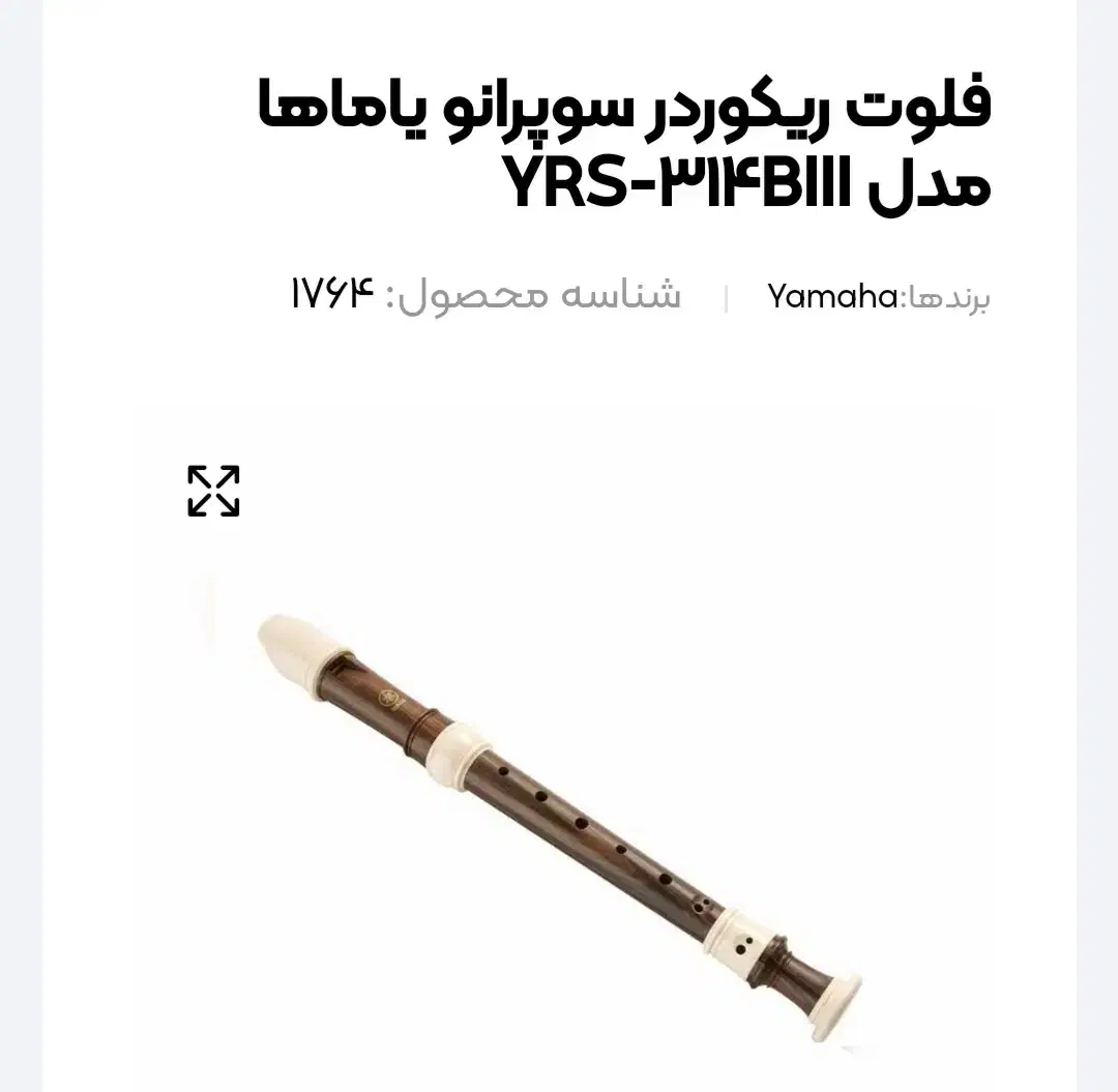 فلوت  ریکوردر سوپرانو یاماها|سازهای بادی|قزوین, |دیوار