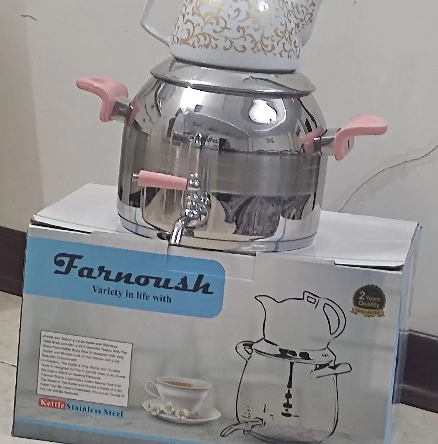 کتری شیردارکف چدن وقوری زیبا نومناسب جهیزیه|قوری، کتری، قهوه‌ساز دستی|کرج, حیدرآباد|دیوار