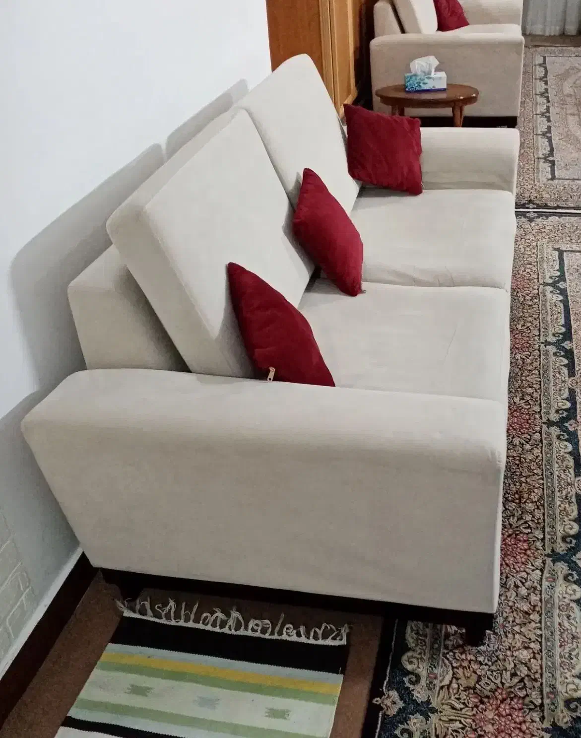 مبل کاناپه سه نفره و مبل نیم ست چهار نفره میزتلفن|مبلمان خانگی و میز عسلی|کرمانشاه, |دیوار