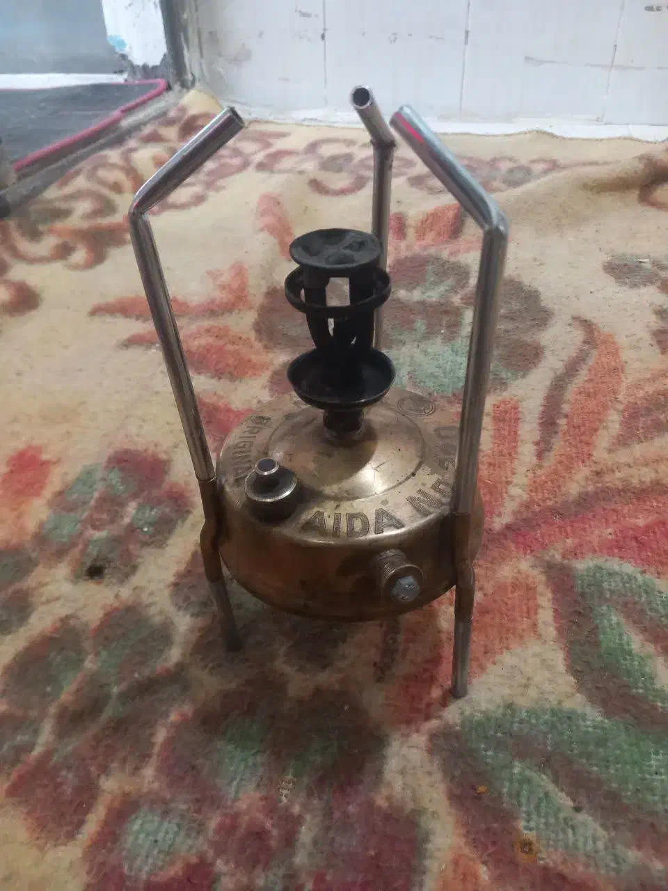 چراغ پریموس تمام برنجی آلمانی قدیمی اصل|کلکسیون اشیاء عتیقه|خاوران, |دیوار