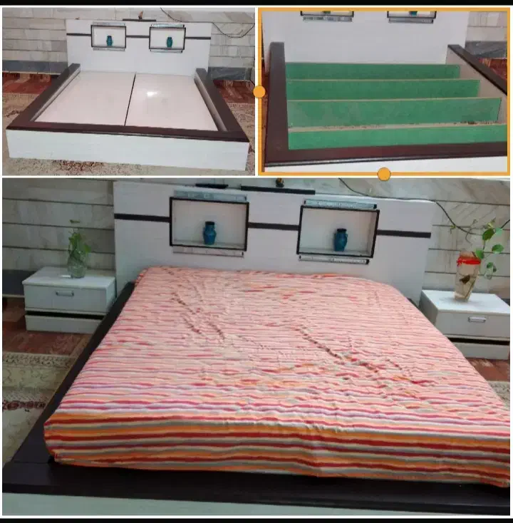 تخت ام دی اف دو نفره|تخت و سرویس خواب|قم, انصارالحسین|دیوار