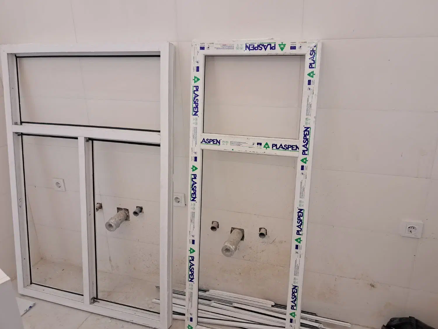 پنجره دو جداره نو به همراه شیشه|مصالح و تجهیزات ساختمان|قم, مسجد امام حسن|دیوار