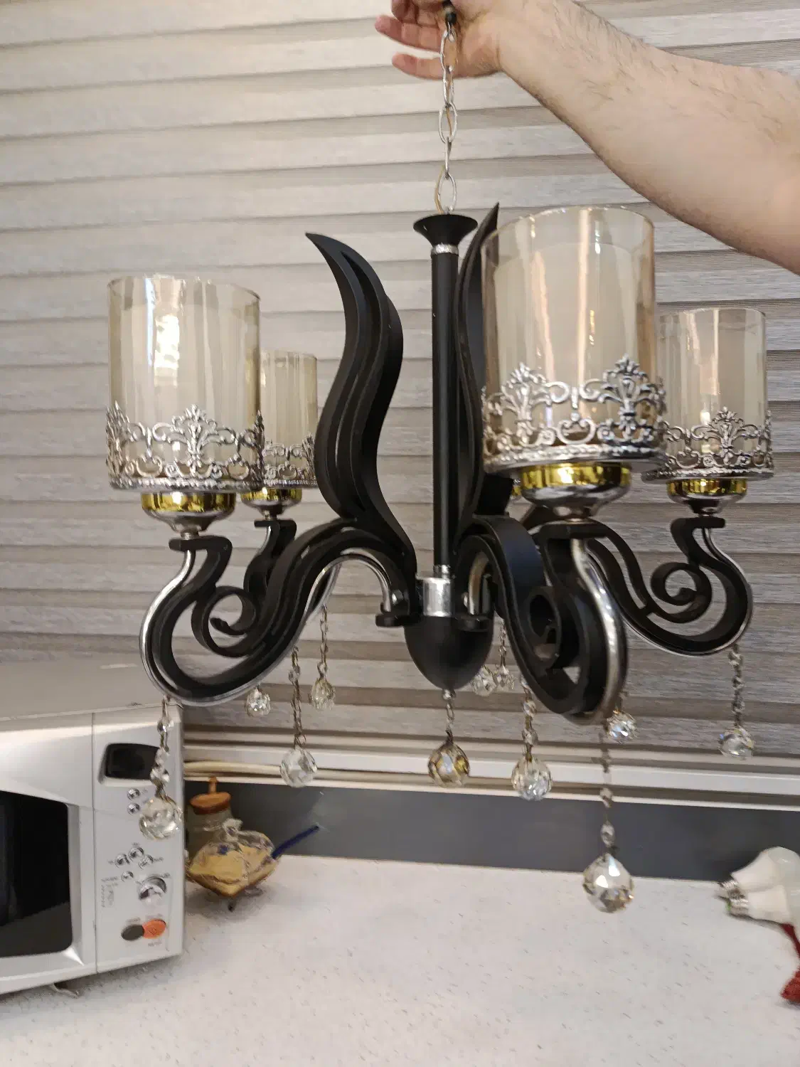 لوستر مدرن آباژور چراغ میز تلوزیون|لوستر و چراغ آویز|کرج, اصفهانیها|دیوار