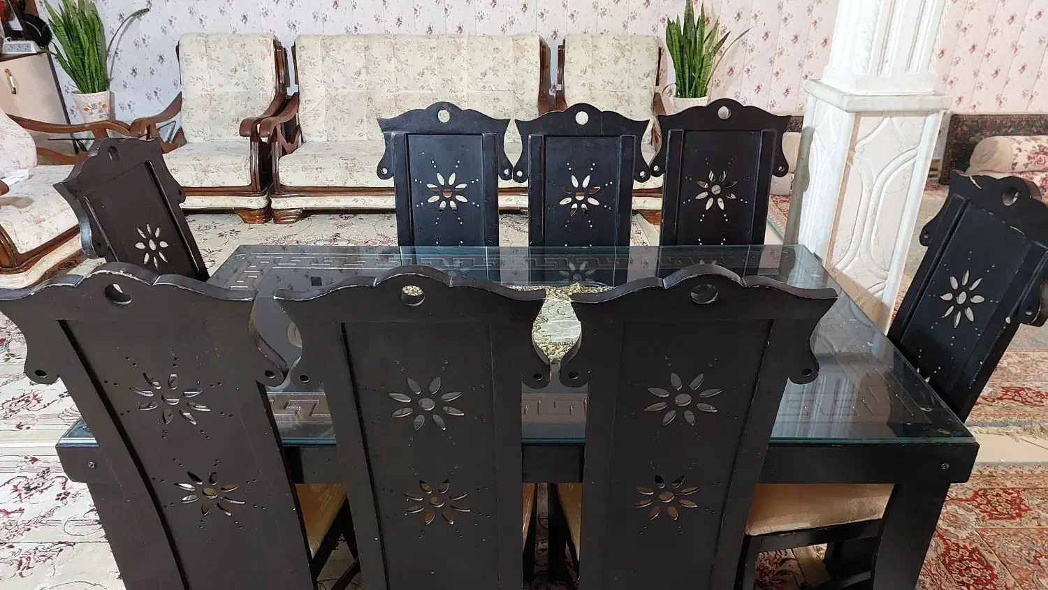 میز غذاخوری۸ نفره|میز و صندلی غذاخوری|کرمانشاه, |دیوار