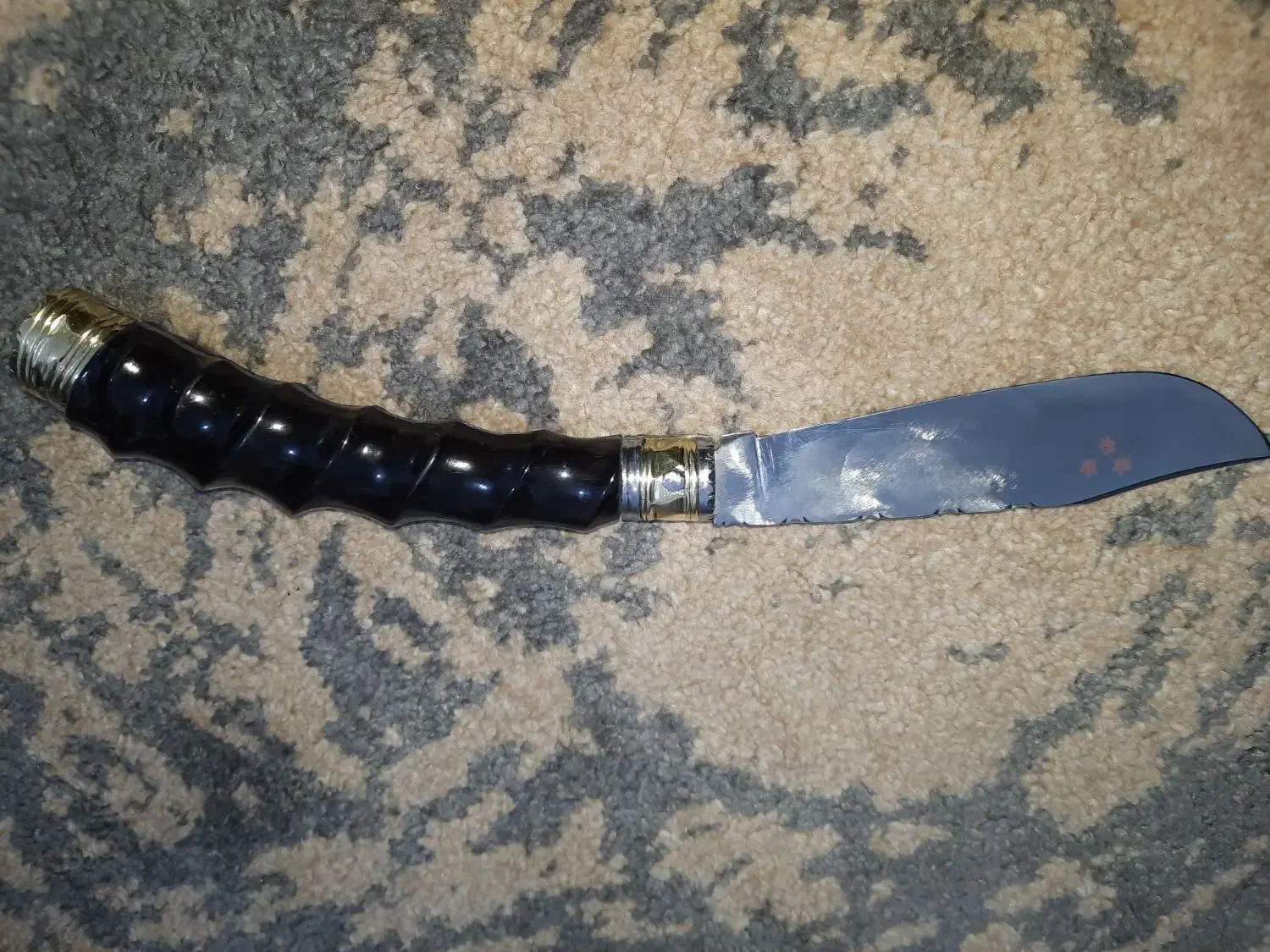 چاقو راینی شاخی|کلکسیون اشیاء عتیقه|کرمان, |دیوار