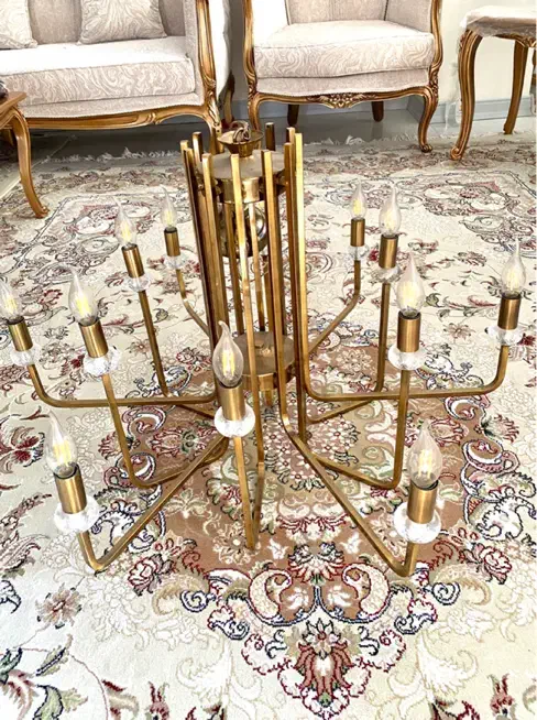 لوستر ۱۲ شاخه نو‌ بدون خط خش|لوستر و چراغ آویز|تهران, سعادت‌آباد|دیوار