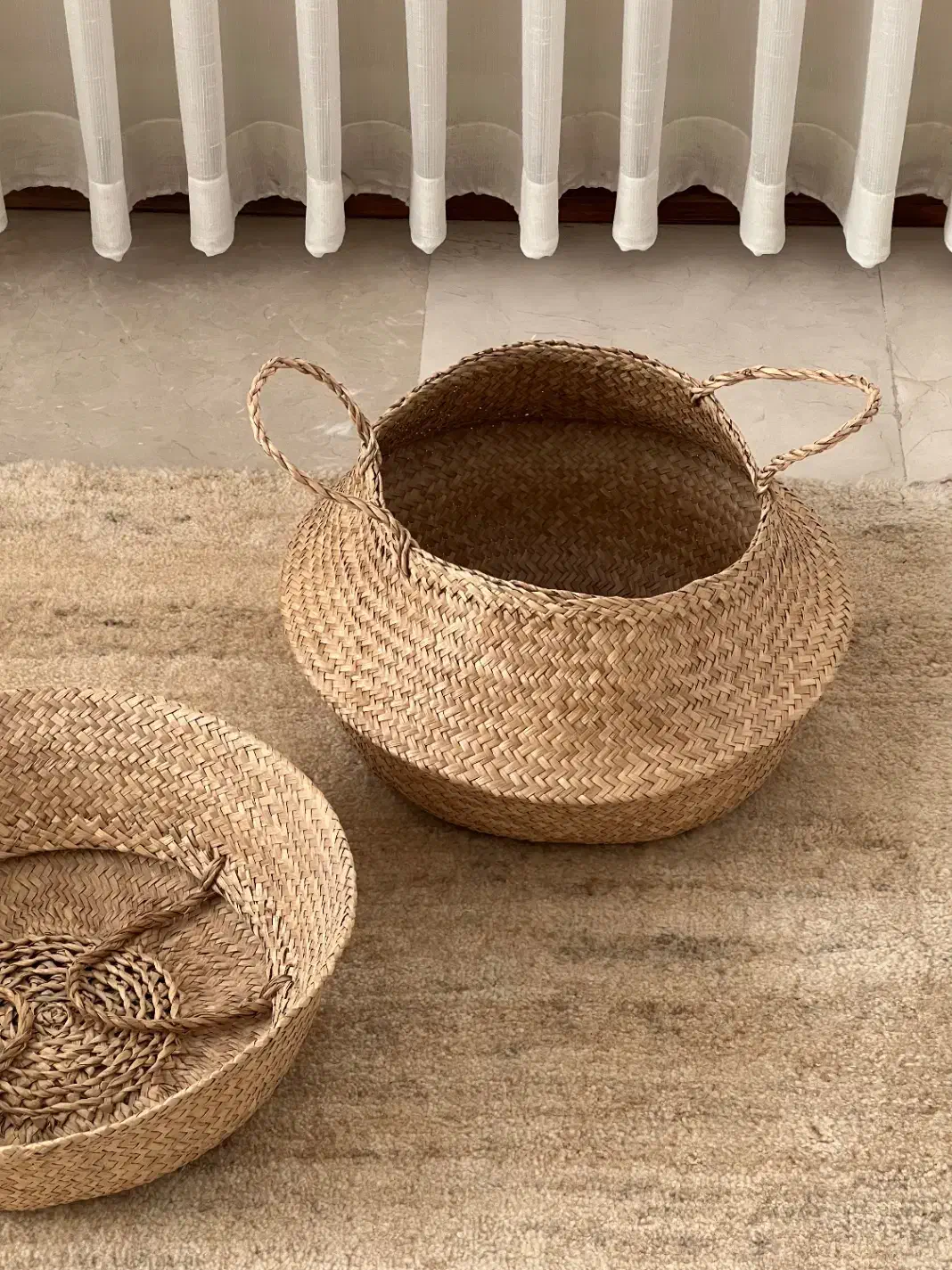 دو عدد سبد حصیری ایکیا IKEA مدل FLADIS|صنایع دستی و سایر لوازم تزئینی|تهران, باغ فیض|دیوار