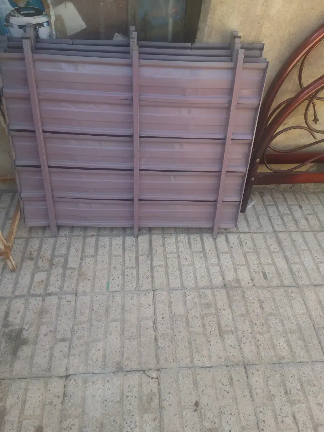تخت دونفره فرفوژه فلزی فقط|تخت و سرویس خواب|همدان, |دیوار
