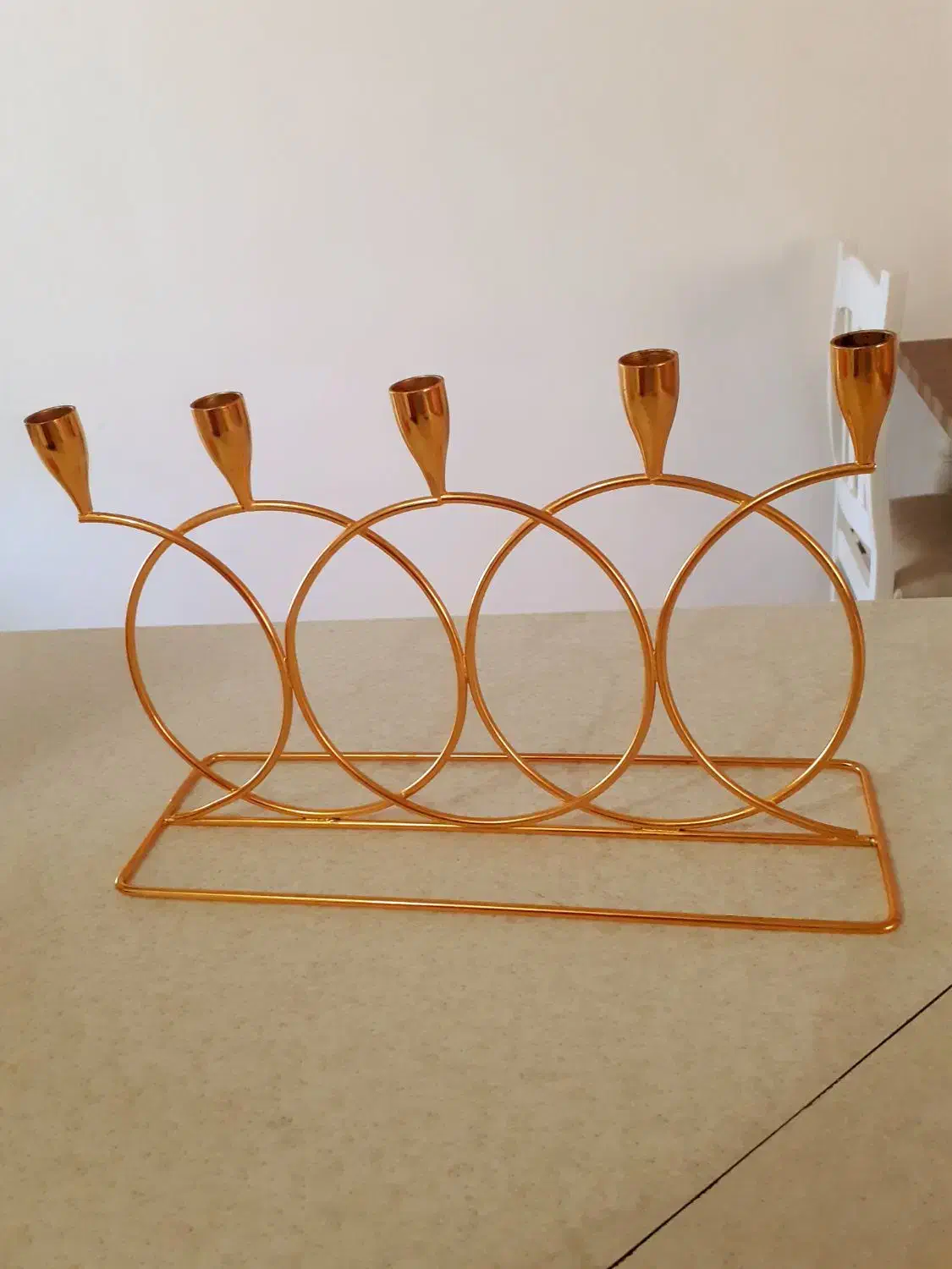 جا شمعی طلایی|صنایع دستی و سایر لوازم تزئینی|تنکابن, |دیوار