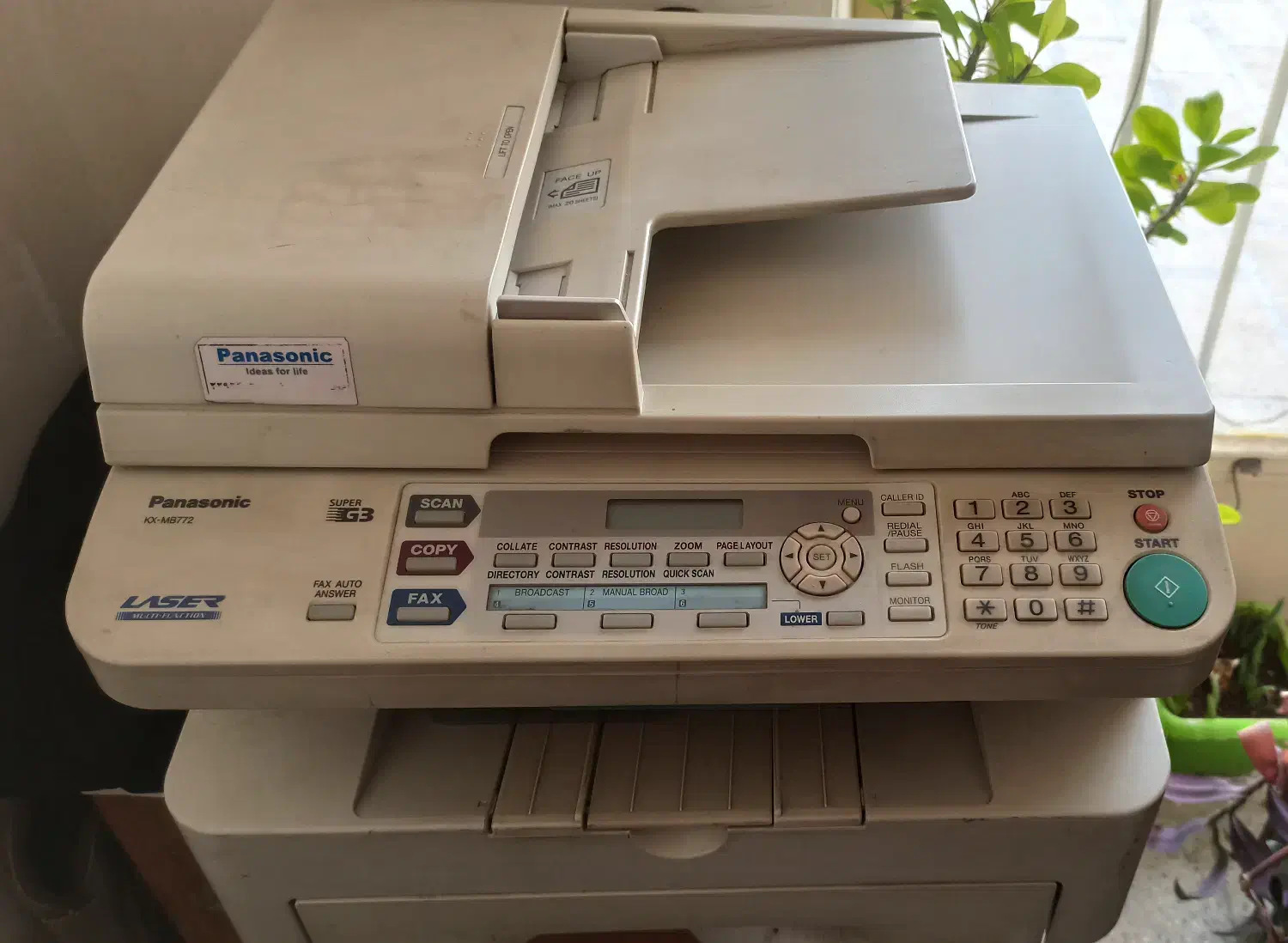 دستگاه ۳ کاره پانوسونیک اصل|پرینتر، اسکنر، کپی، فکس|بروجرد, |دیوار