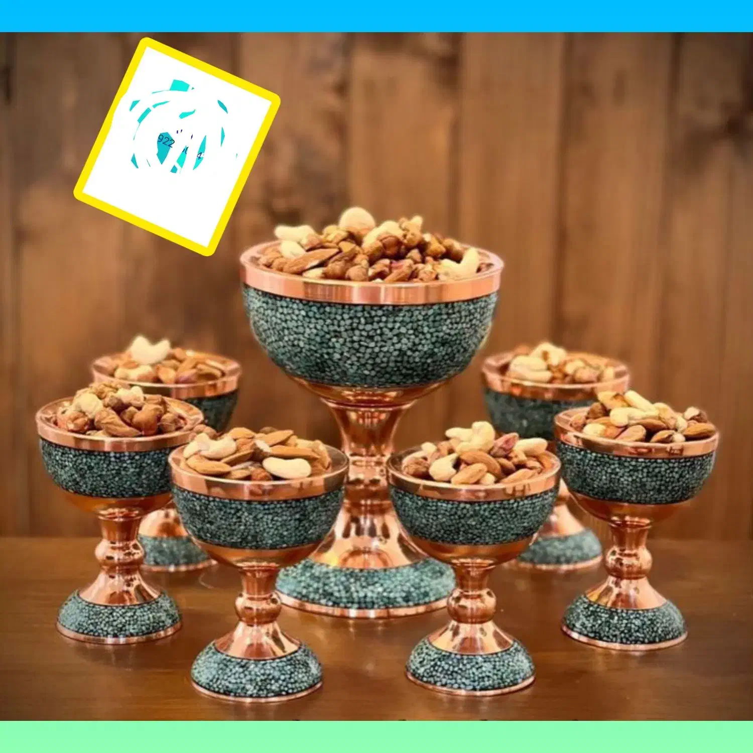 سنگاب یلدا فیروزه کوبی|ظروف سرو و پذیرایی|شیراز, شاهچراغ|دیوار
