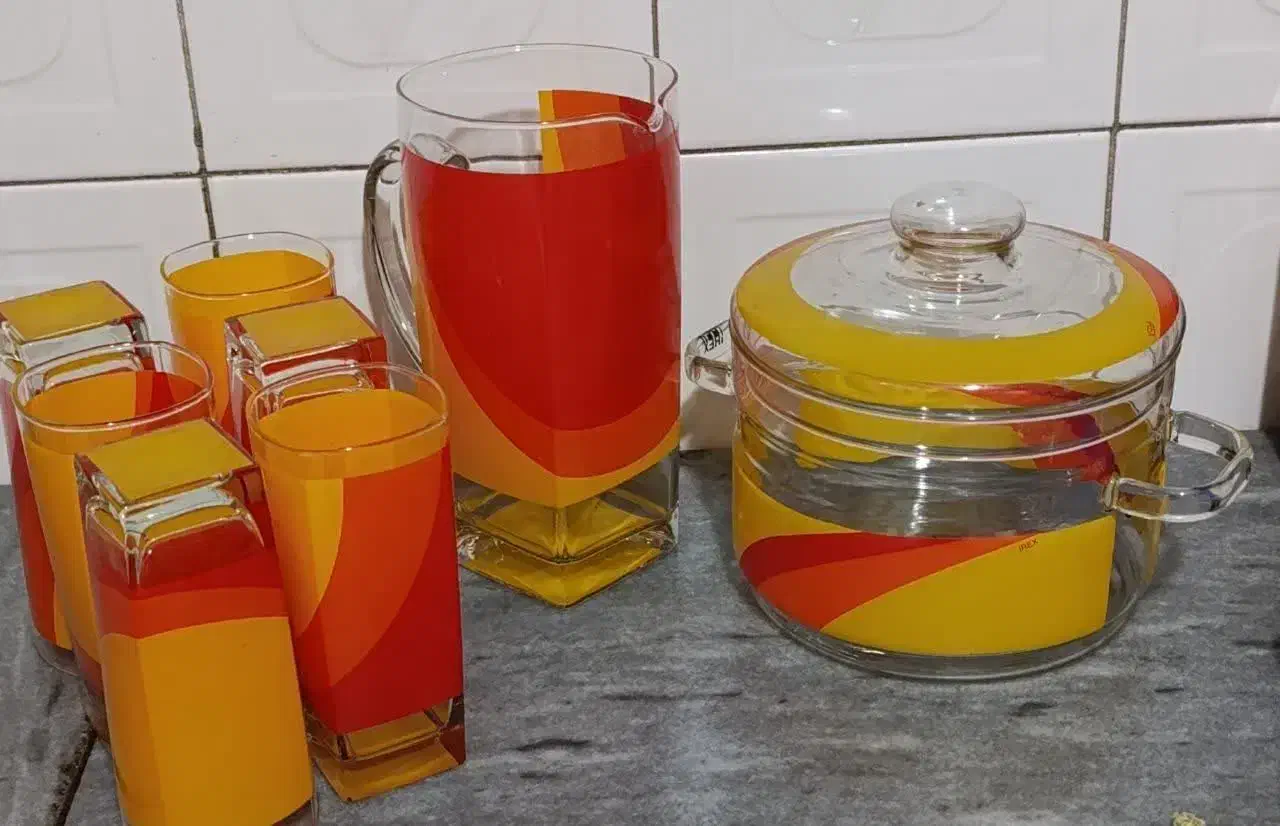 پارچ لیوان فنجان میوه خوری|ظروف سرو و پذیرایی|ری, منصوریه منگل|دیوار