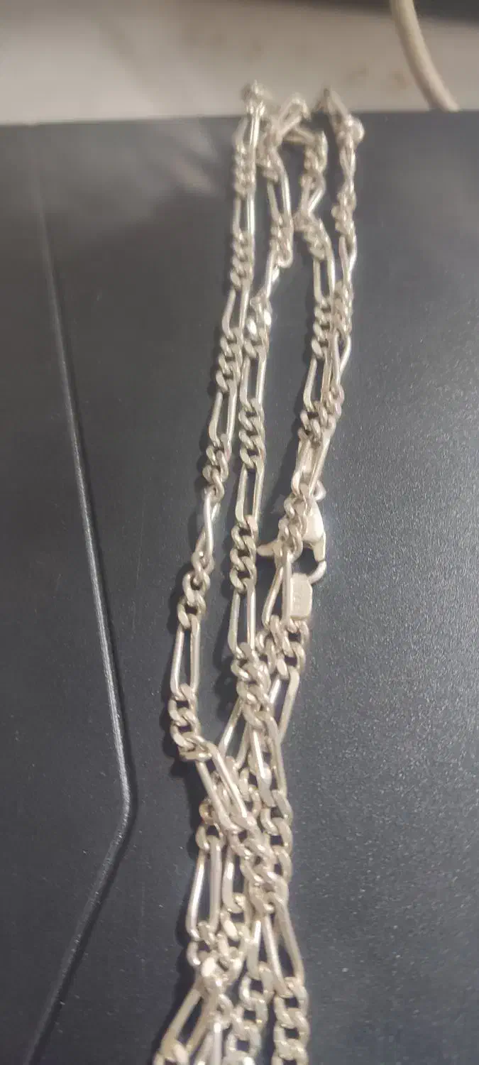 زنجیر نقره فیگارو|جواهرات|کرمان, |دیوار