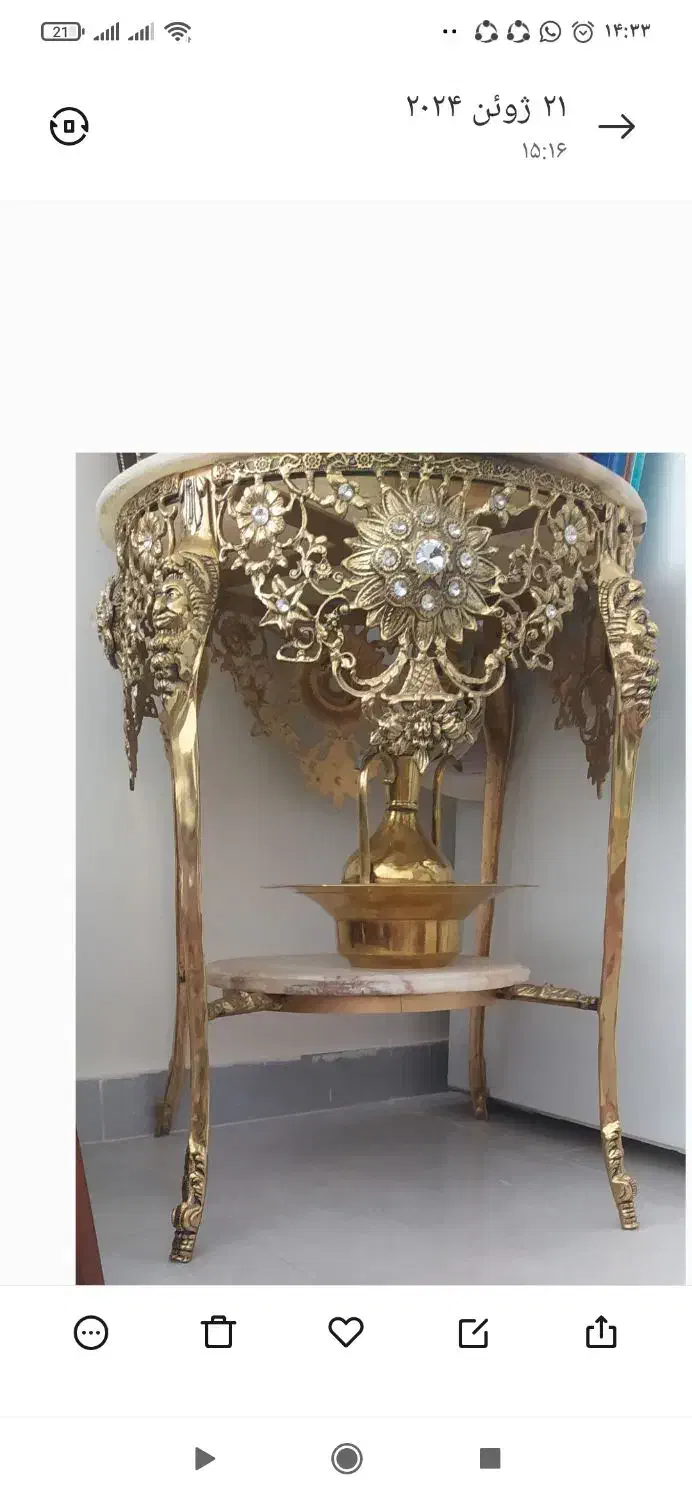 میز برنز،ساعت دیواری ،هندوانه  چک اصل|مبلمان خانگی و میز عسلی|مرند, |دیوار