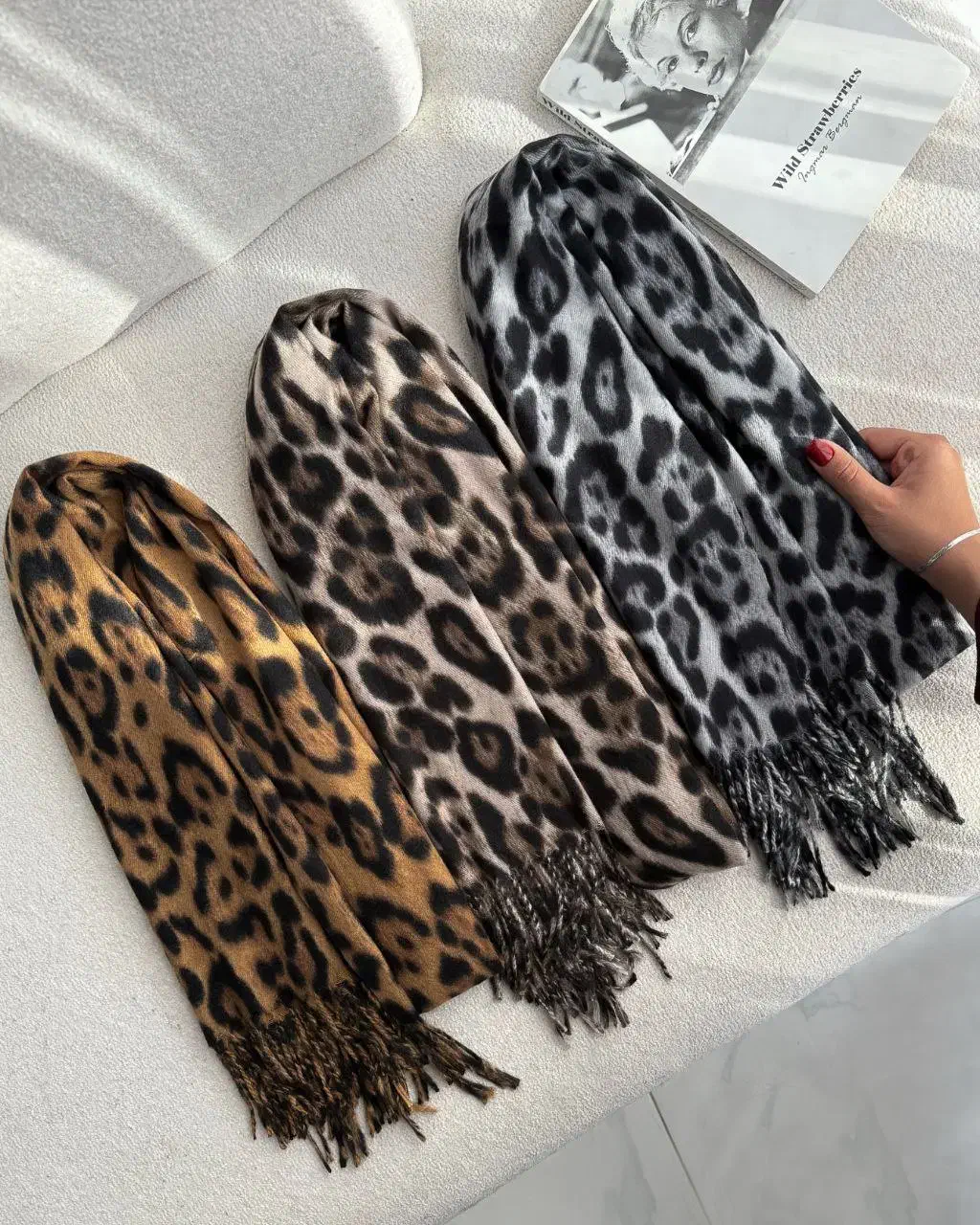 شال موهر ریشه دار طرح پلنگی وارداتی|لباس|تهران, حسین‌آباد|دیوار