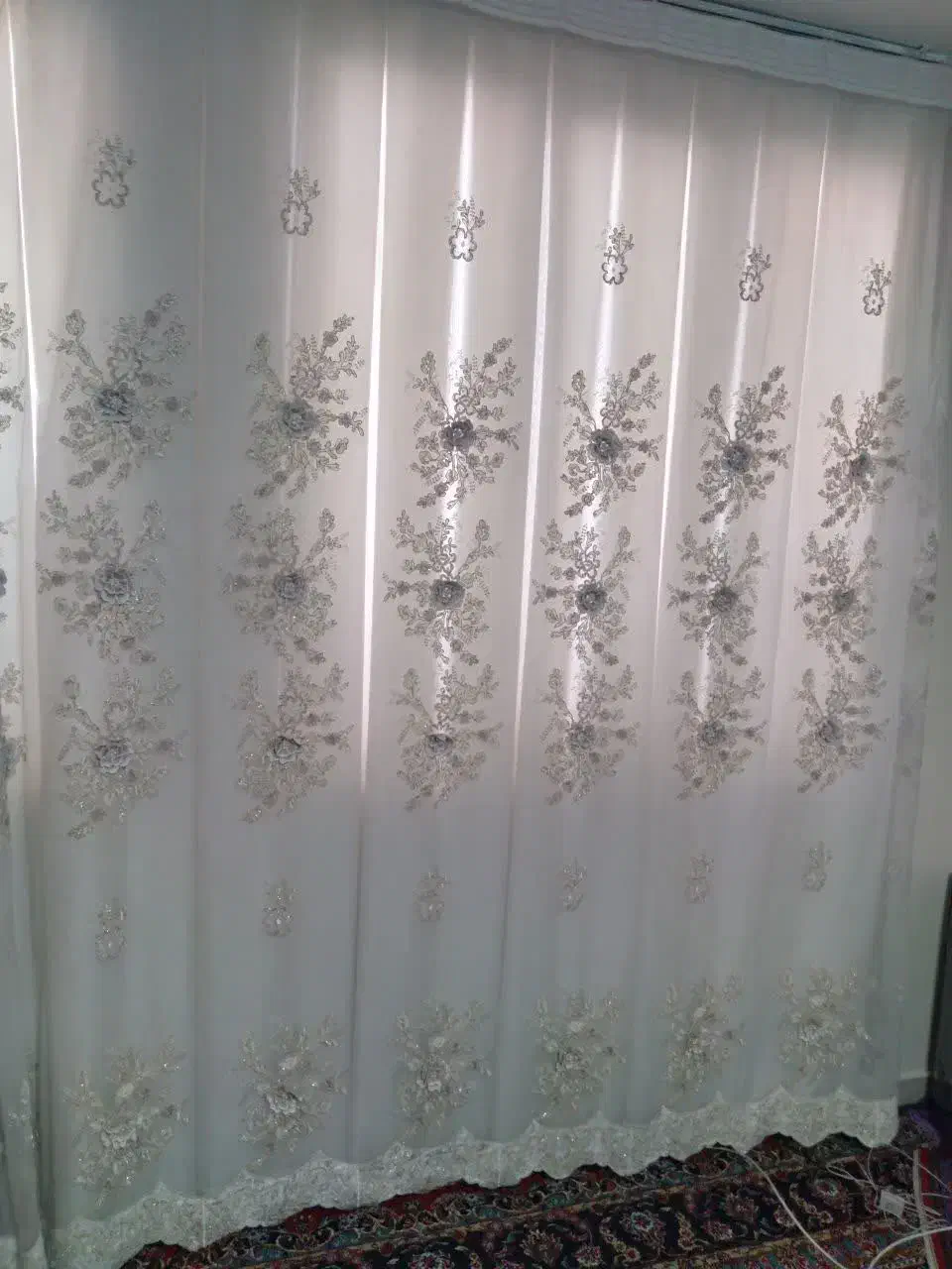 پرده نو همراه زیر پرده|پرده، رانر، رومیزی|ورامین, خیر آباد|دیوار